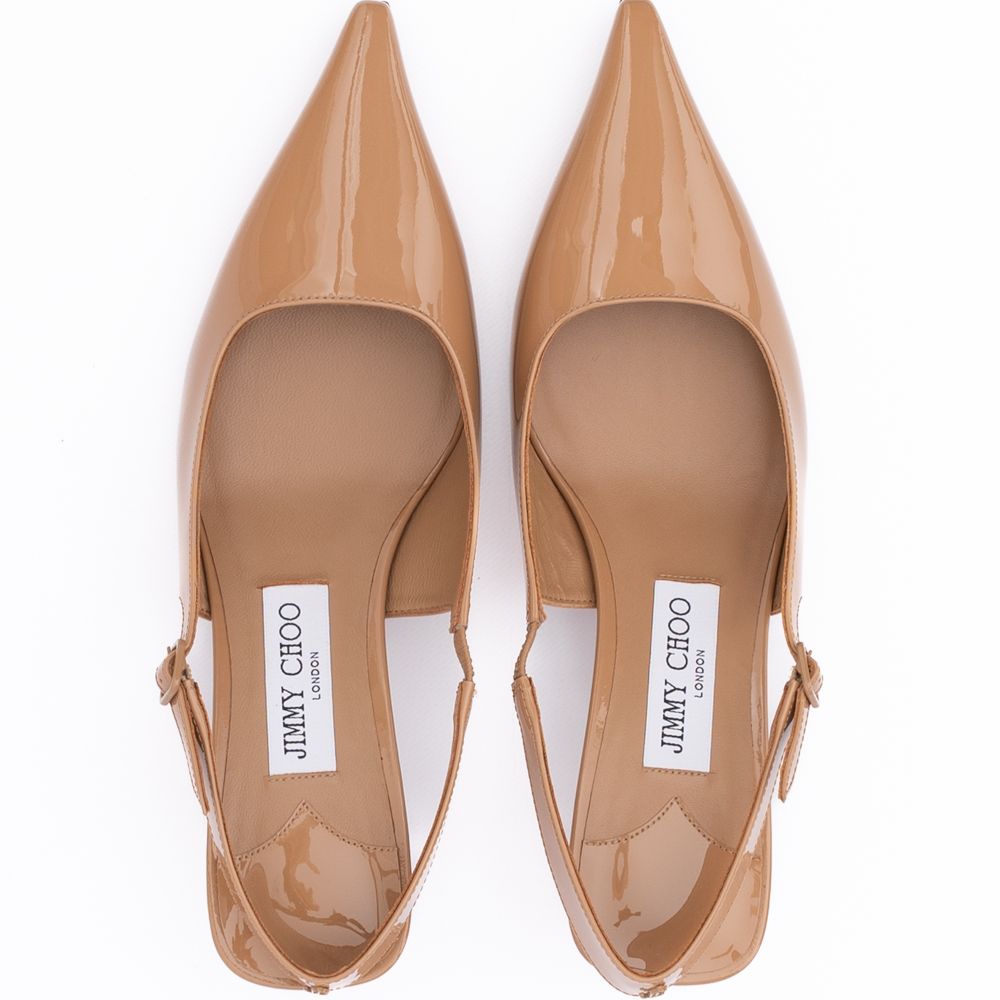 Jimmy Choo Biscuit Amel 50 Slingback Pumps