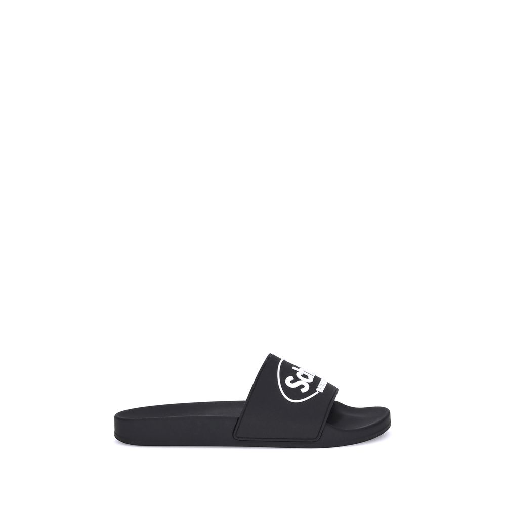 Balenciaga Black Rubber Sandals