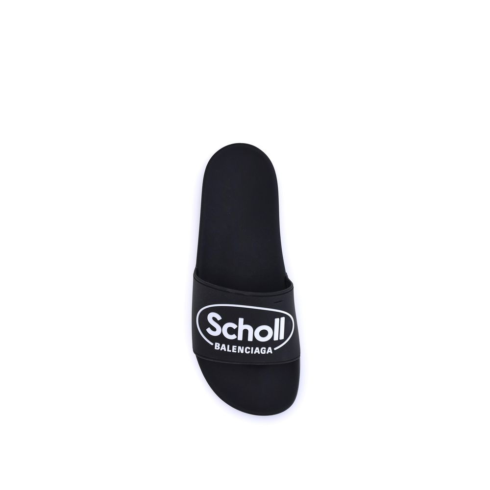 Balenciaga Black Rubber Sandals