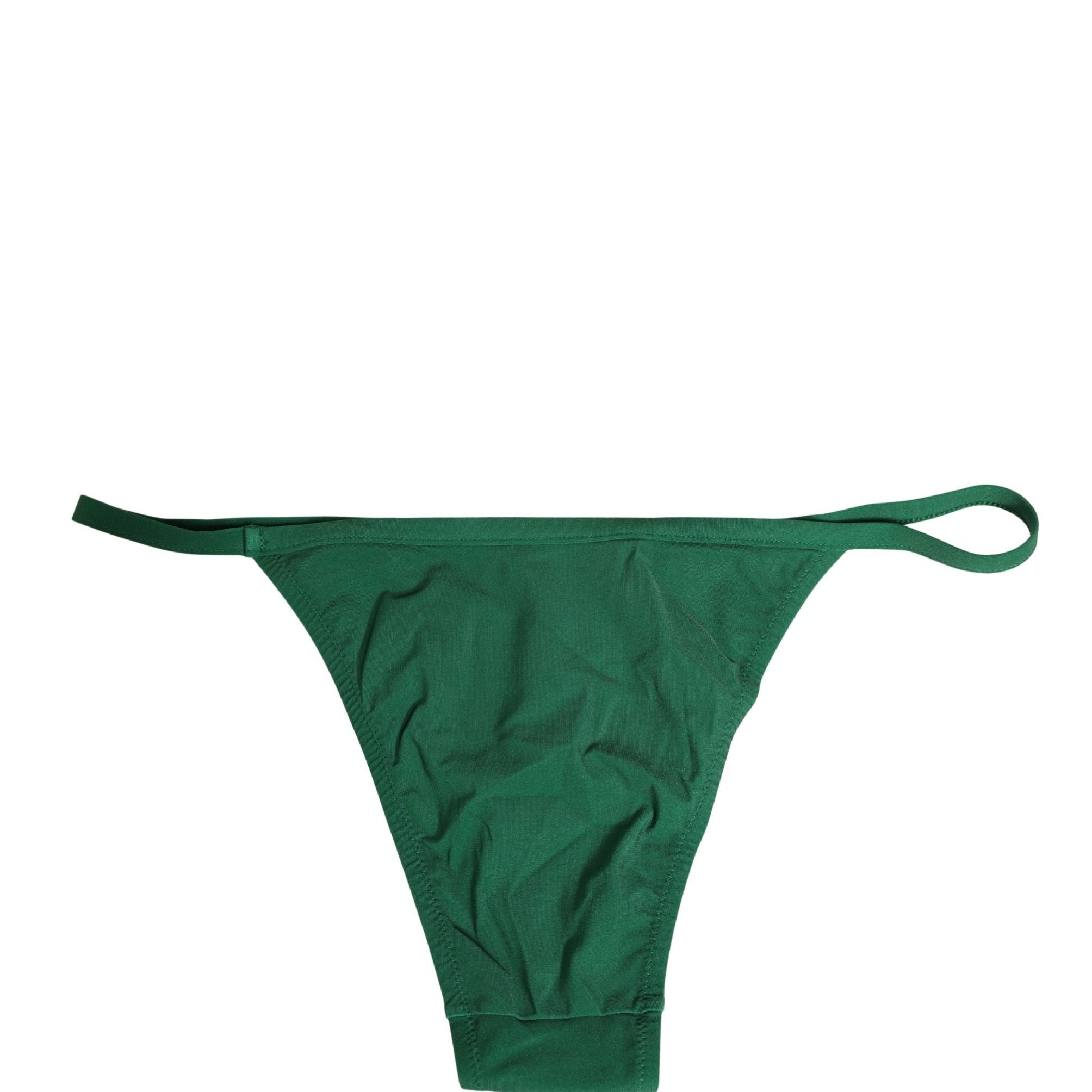 Dolce & Gabbana Green Nylon Bottom Beachwear Bikini Swimwear