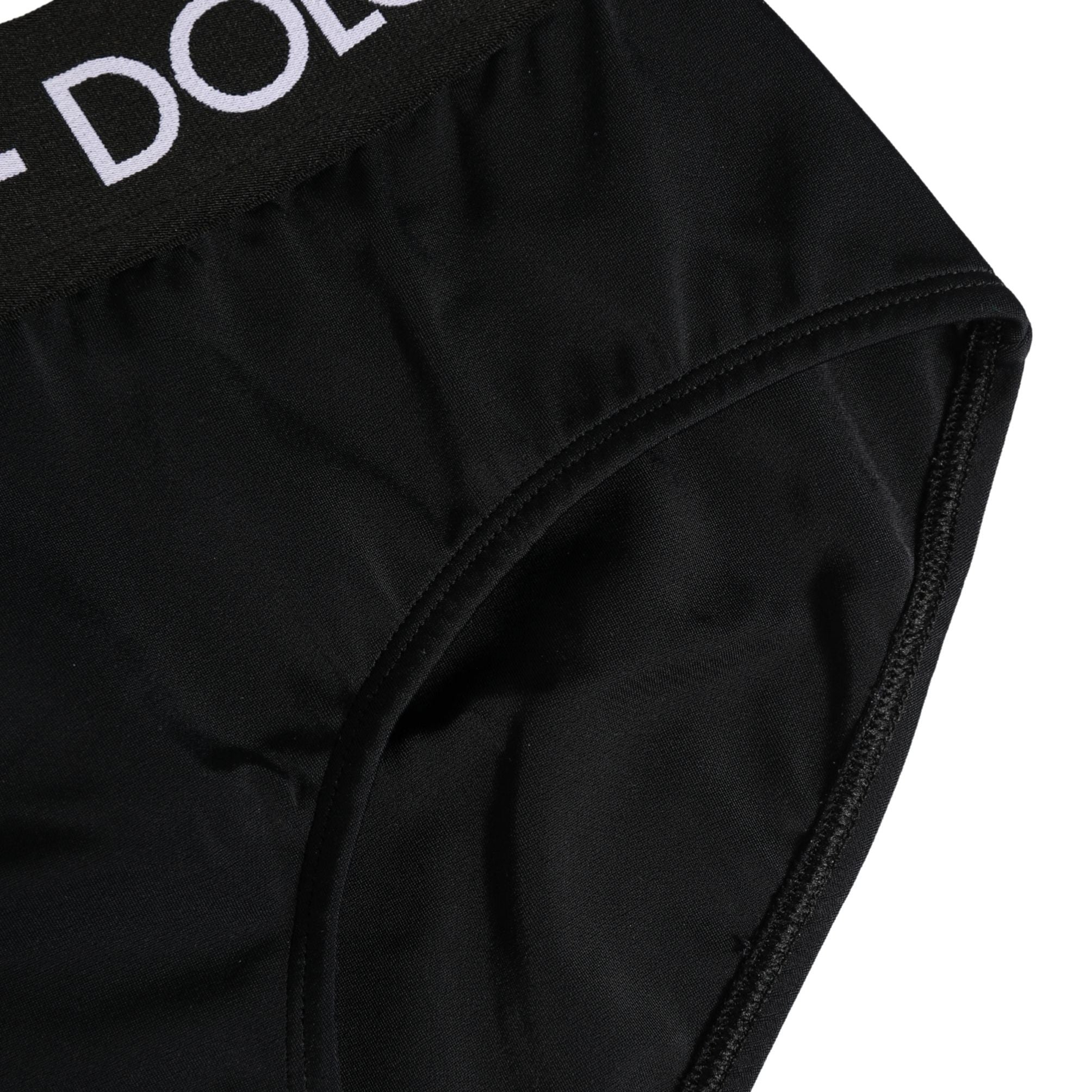 Dolce & Gabbana Black Nylon Stretch Coulotte Panty Underwear