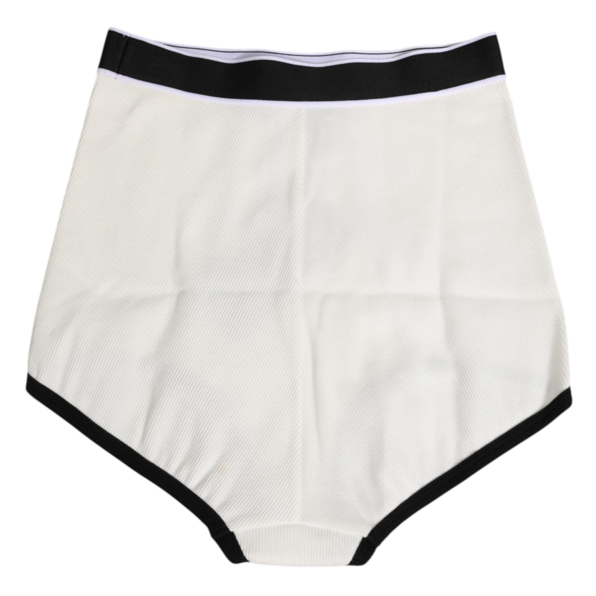 Dolce & Gabbana White Cotton Logo Waistband Culotte  Underwear