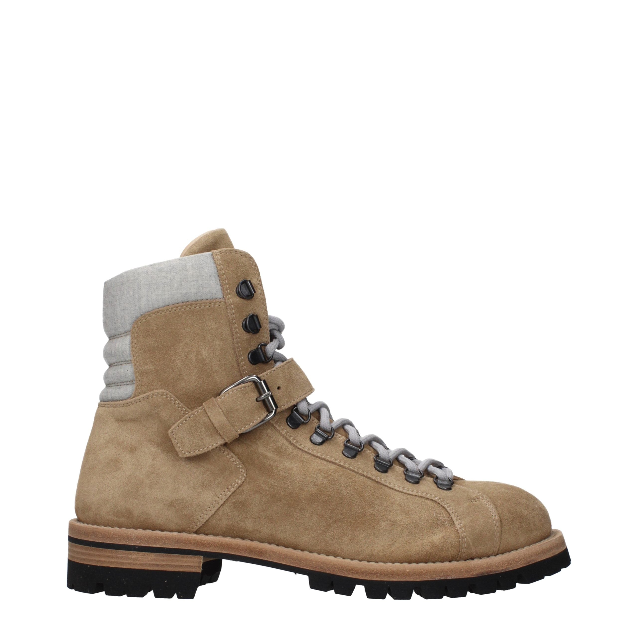 Eleventy Brown Leather Ankle Boots