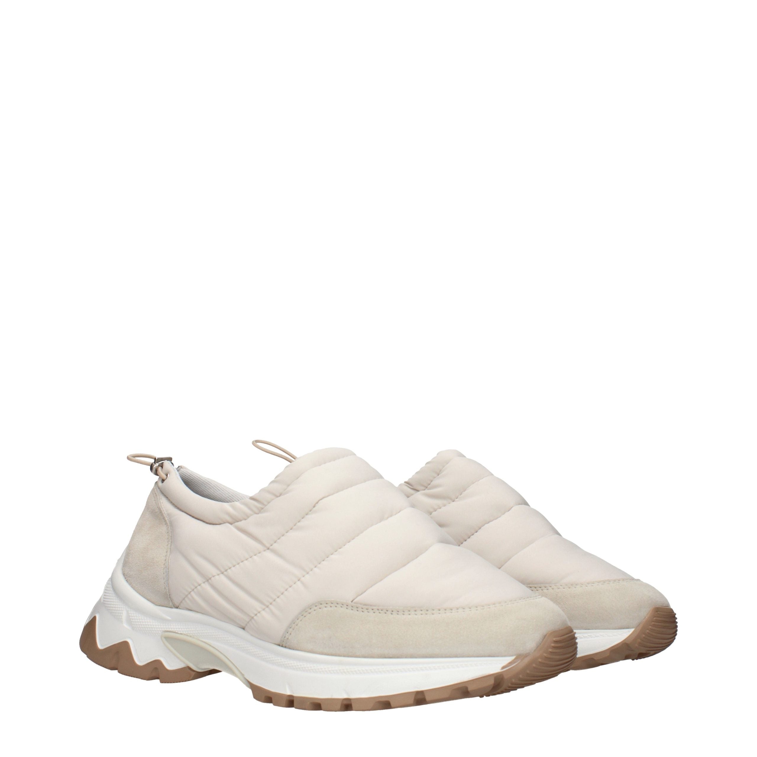 Eleventy Beige Fabric Chunky Sneakers