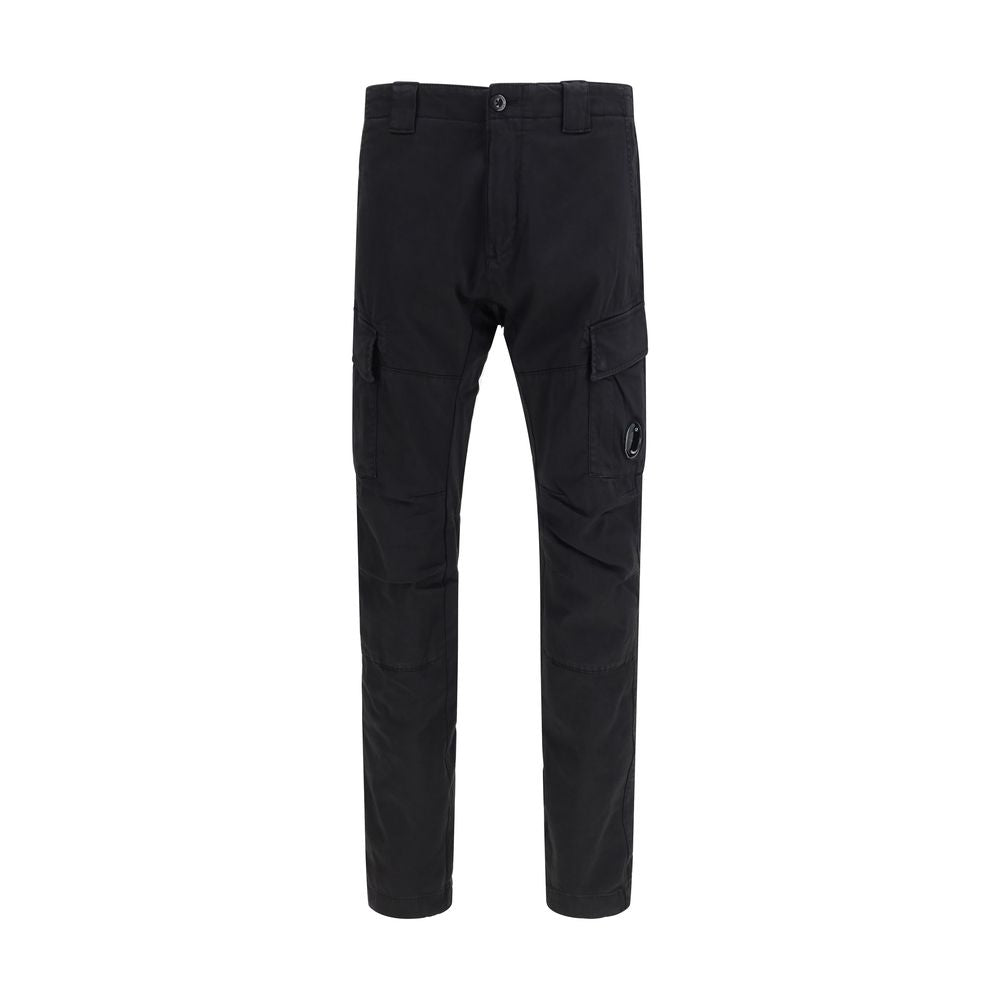C.P. Company Black Cotton Cargo Pants