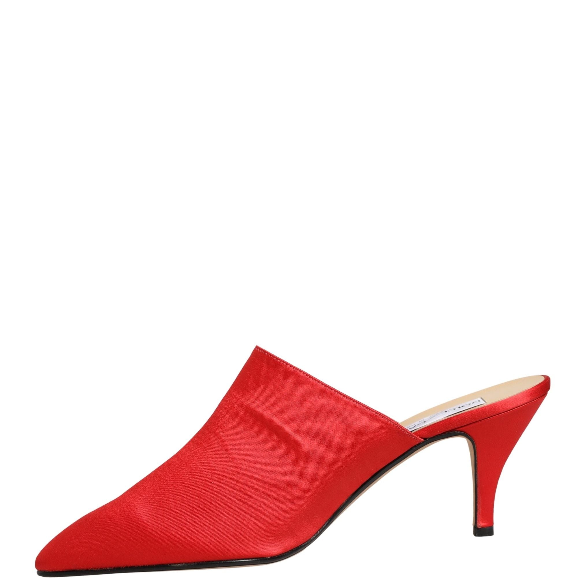 Dolce & Gabbana Red Suede Heel Mule Shoes