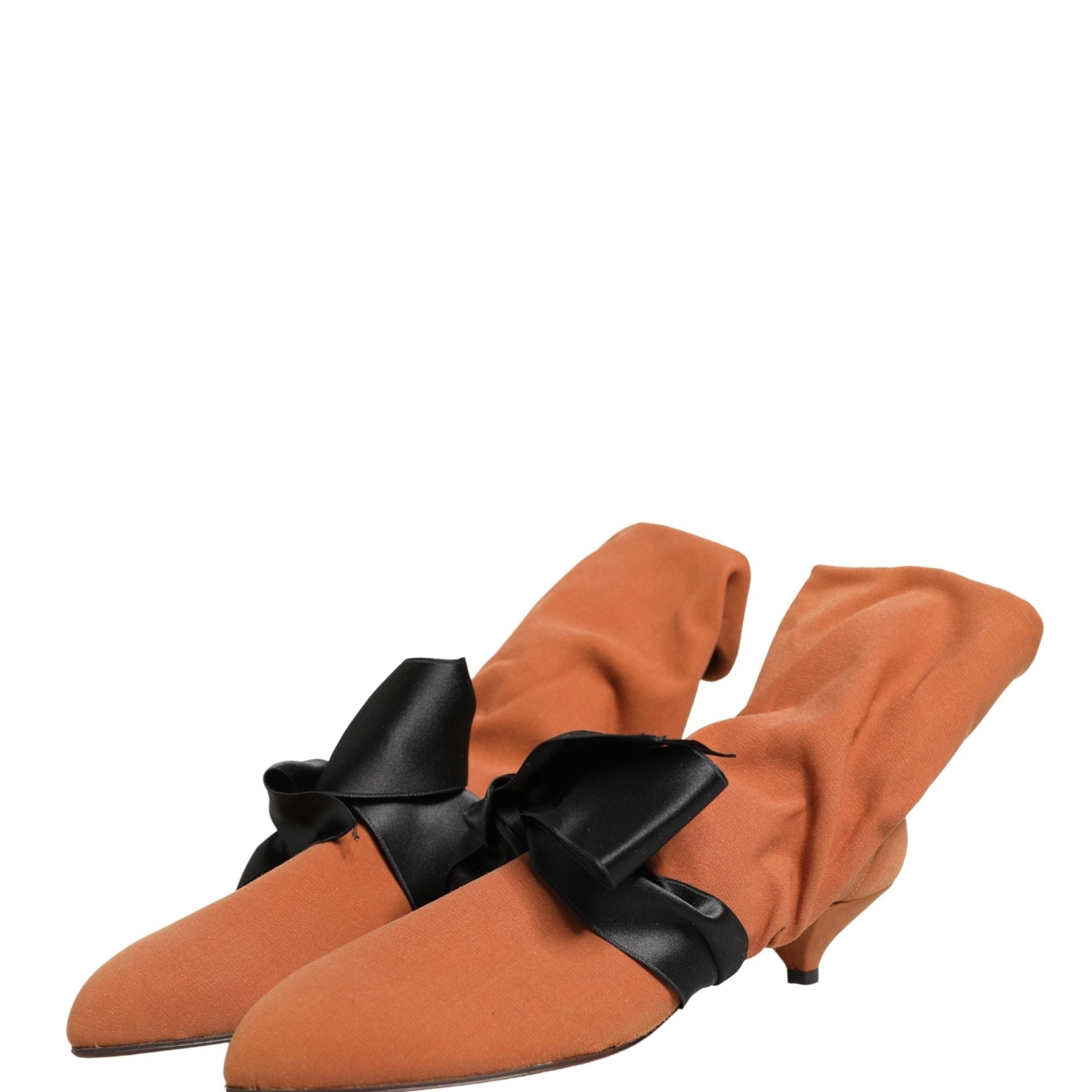 Dolce & Gabbana Brown Black Suede Boots Shoes