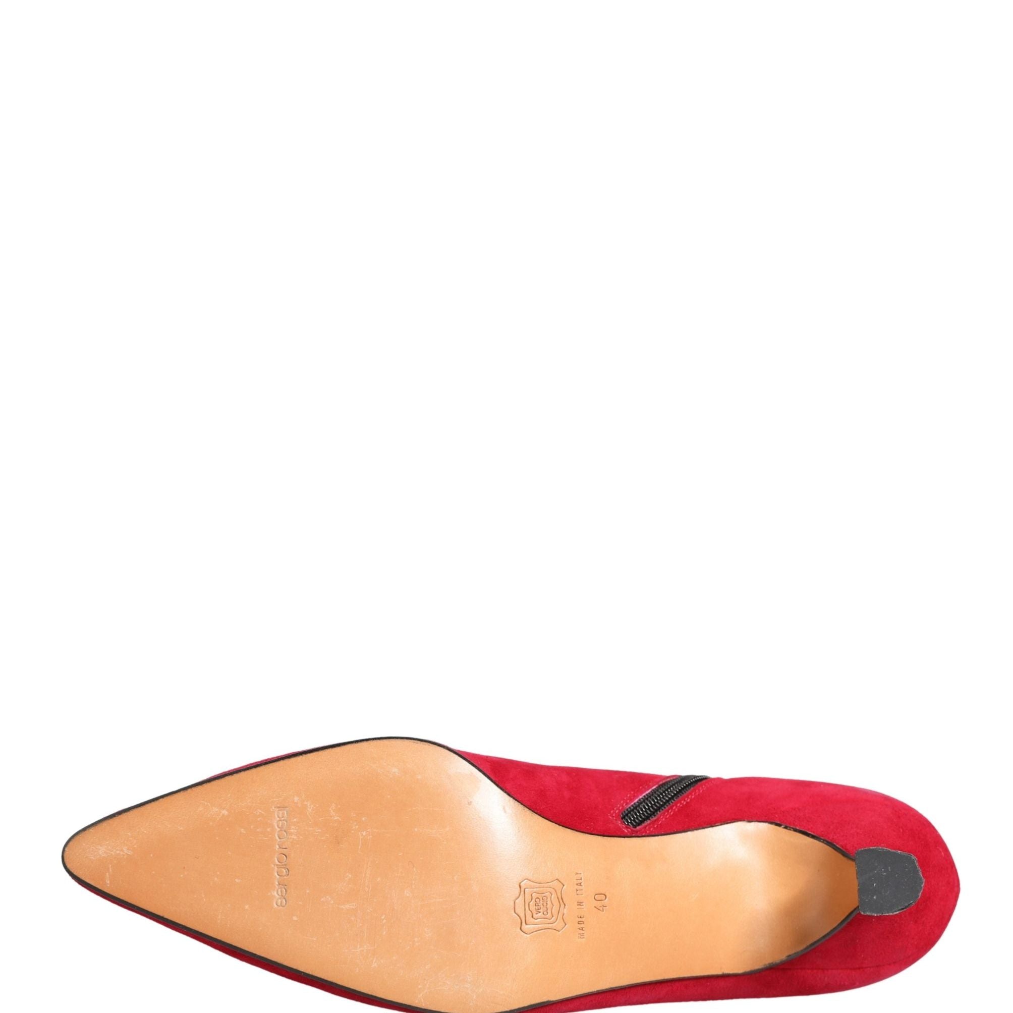 Dolce & Gabbana Red Suede Ankle Boots Shoes