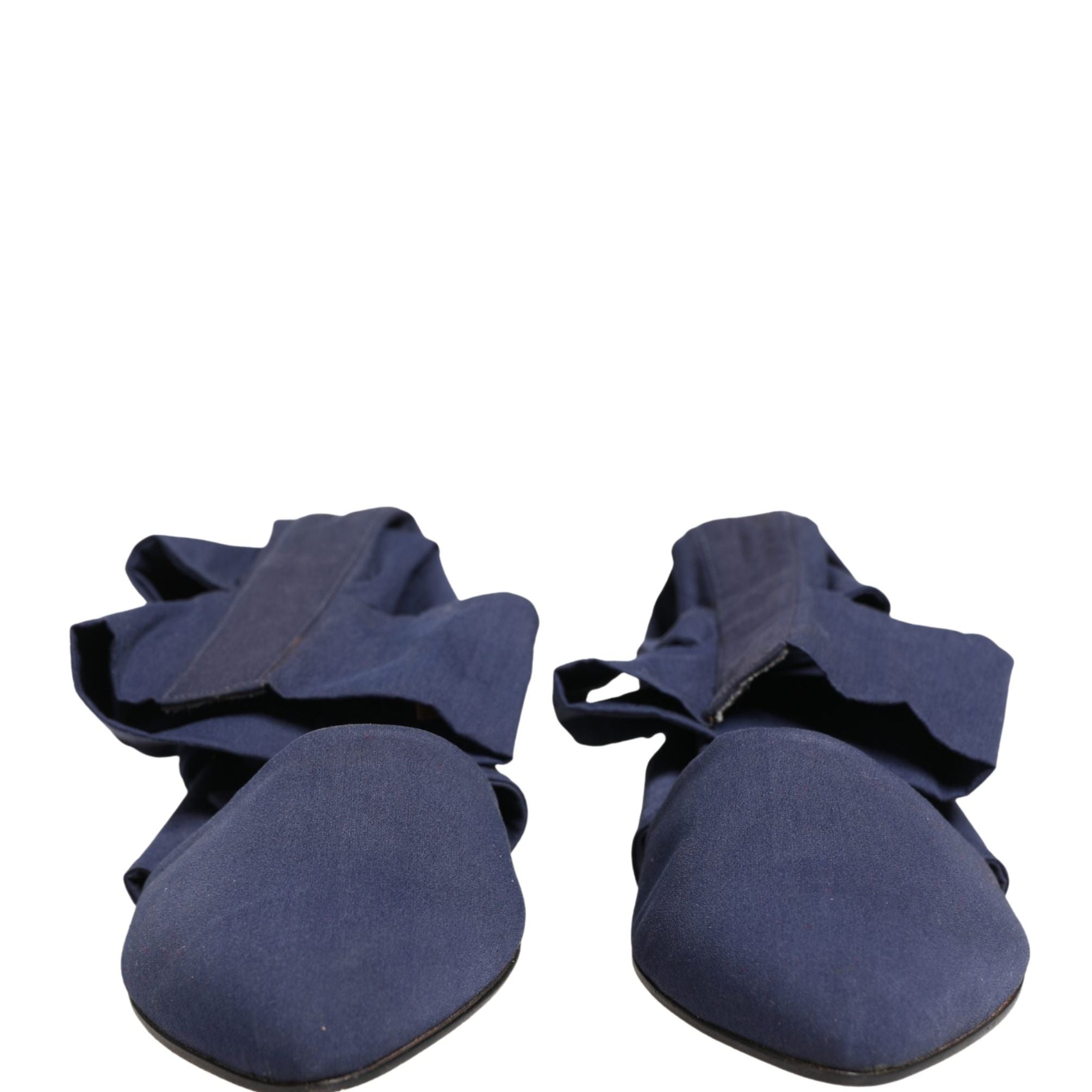 Dolce & Gabbana Blue Cotton Ankle Boots Shoes