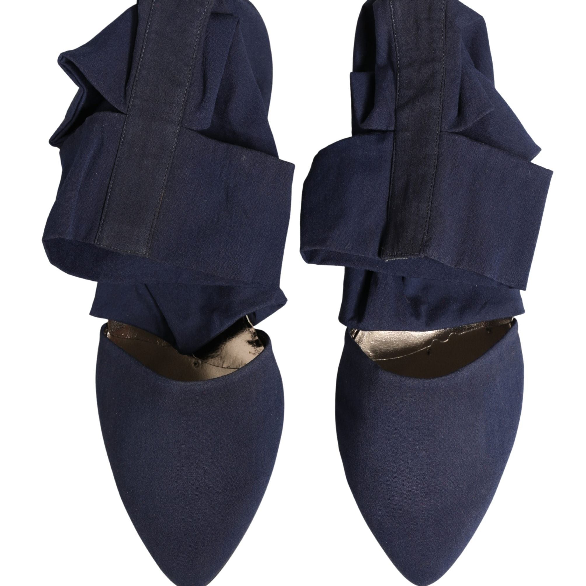 Dolce & Gabbana Blue Cotton Ankle Boots Shoes