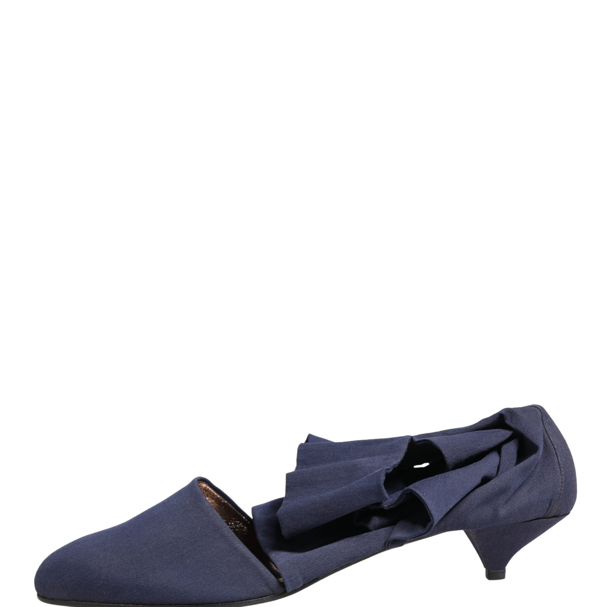 Dolce & Gabbana Blue Cotton Ankle Boots Shoes