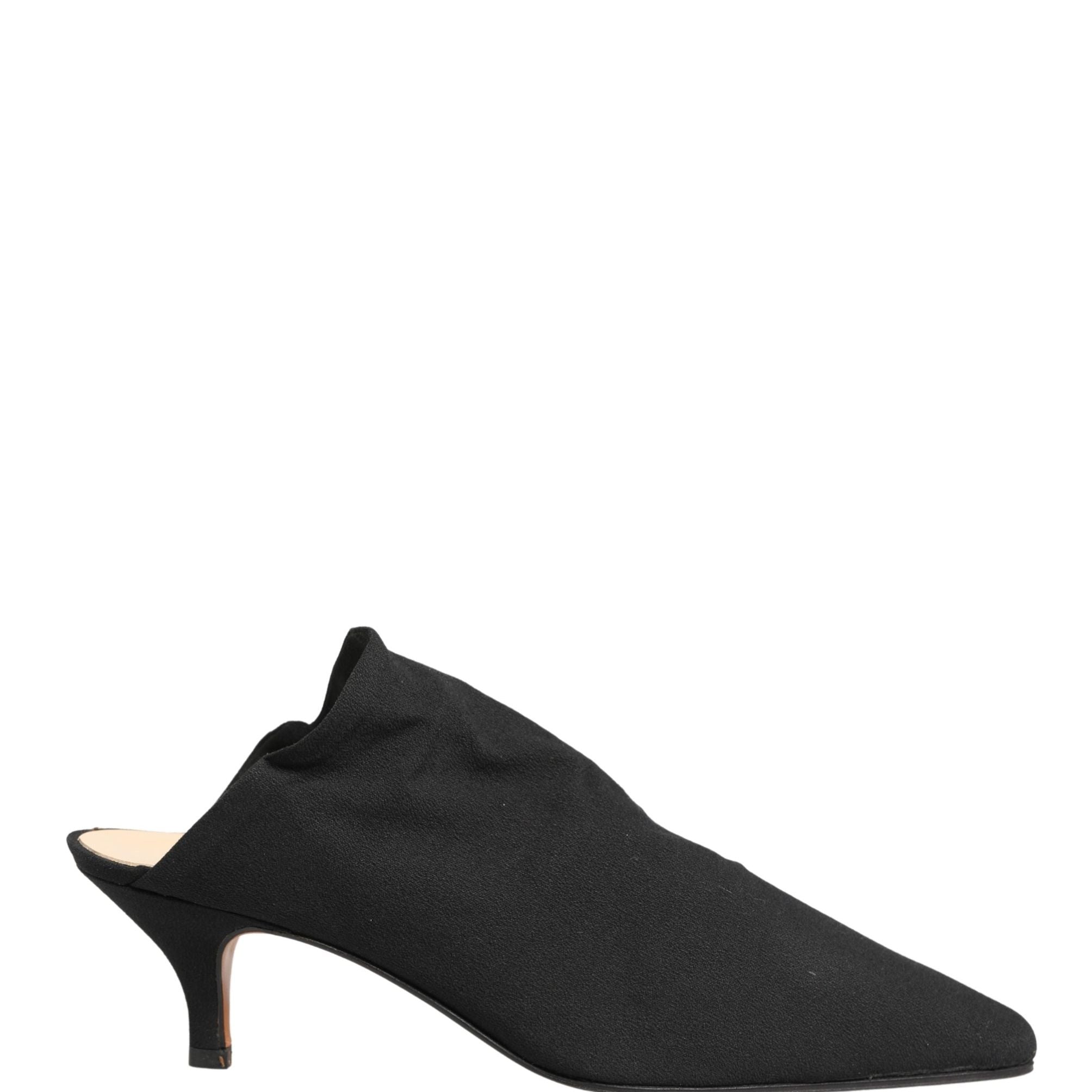 Dolce & Gabbana Black Suede Heel Mule Shoes