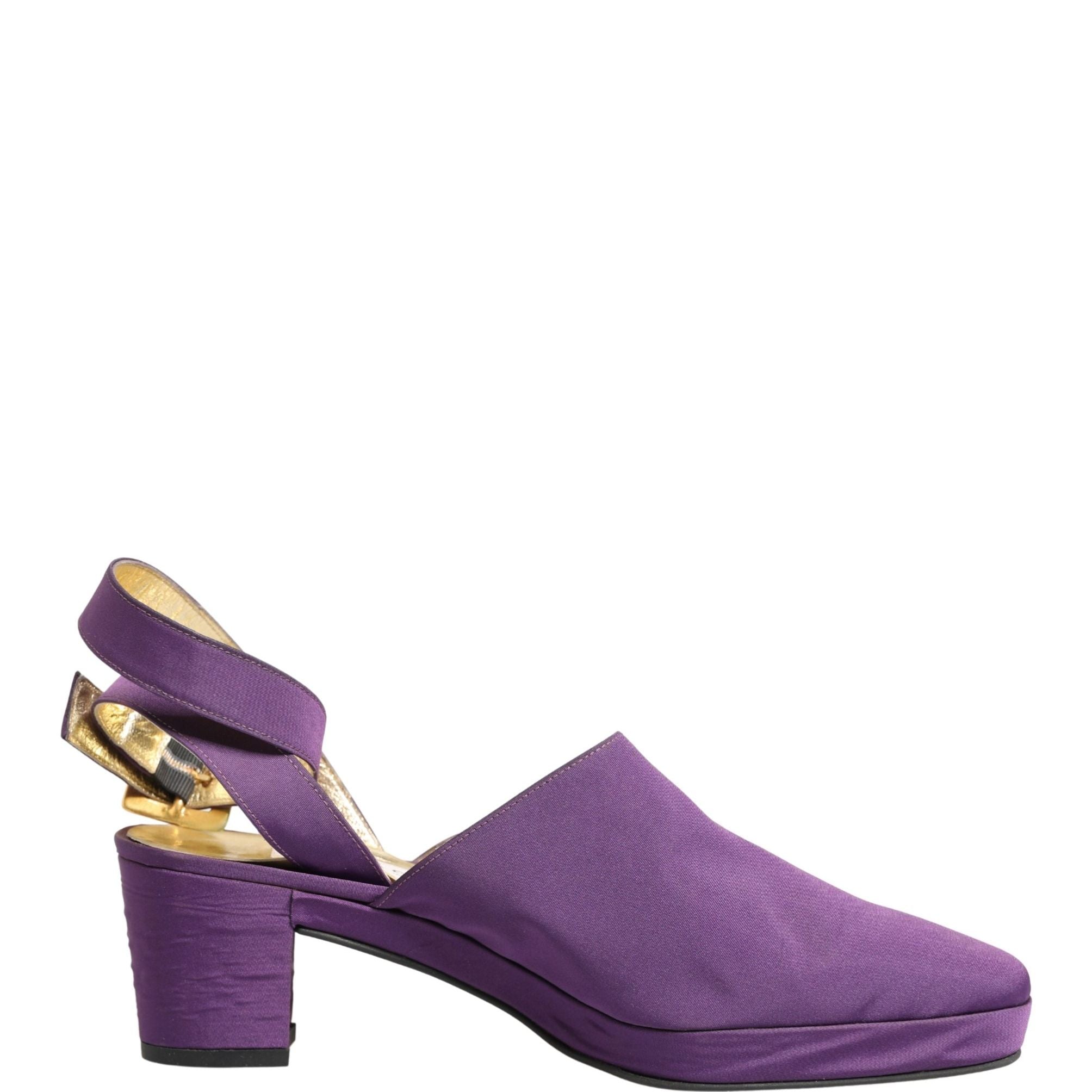Dolce & Gabbana Purple Suede Sandals Shoes