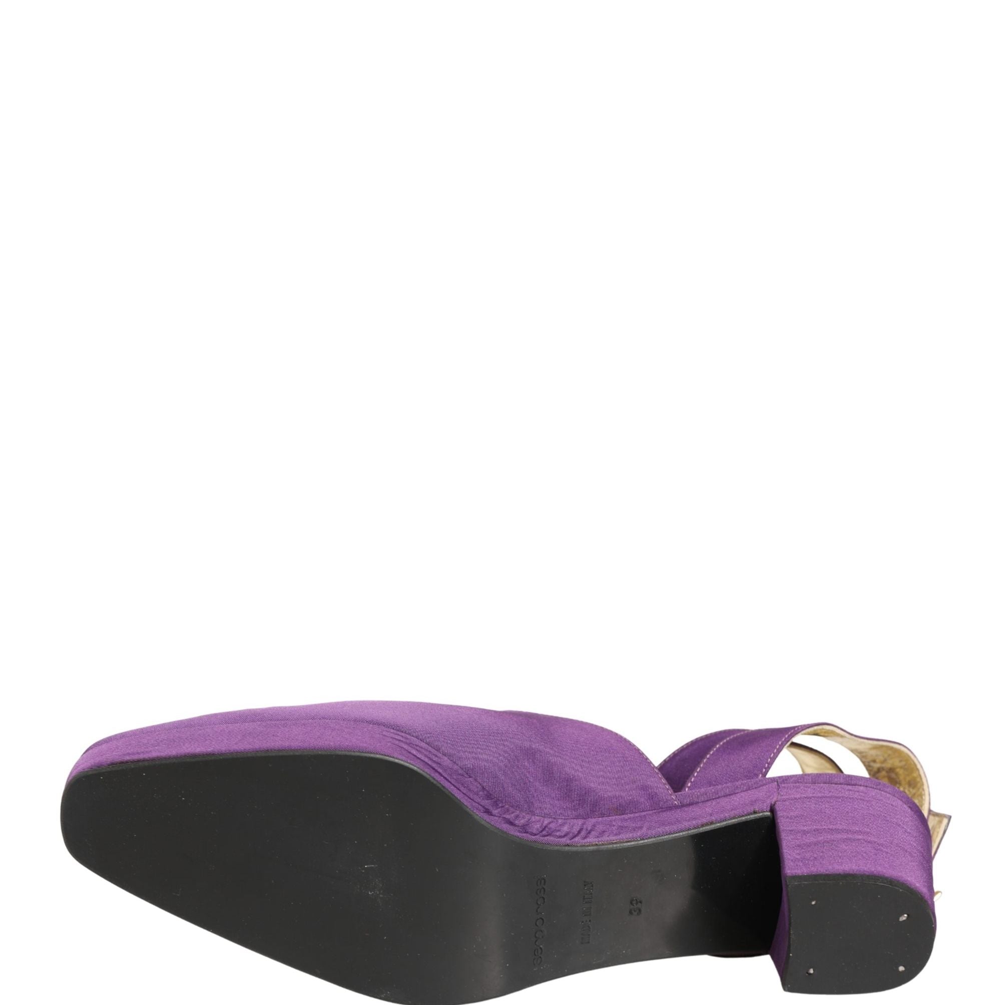 Dolce & Gabbana Purple Suede Sandals Shoes