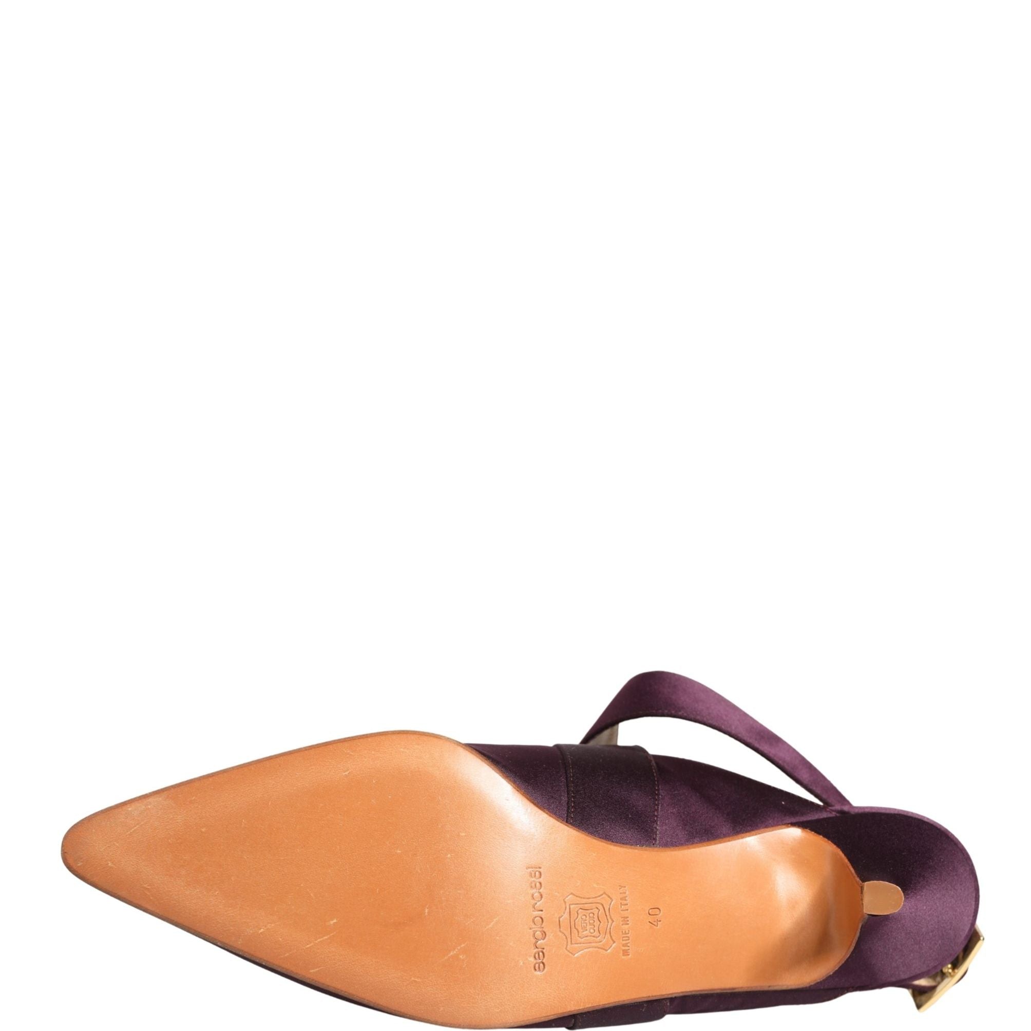 Dolce & Gabbana Purple Satin Sandals Shoes