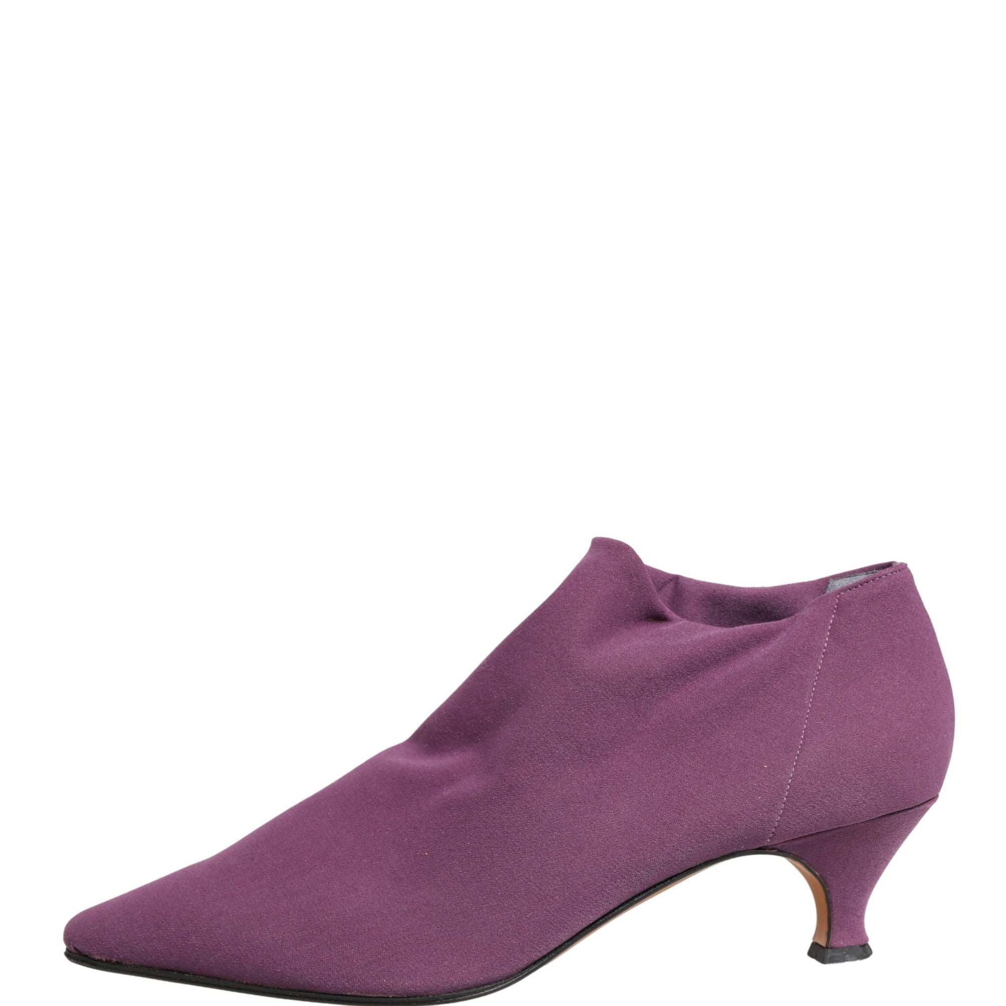 Dolce & Gabbana Shoes Purple Suede Ankle Boots Shoes