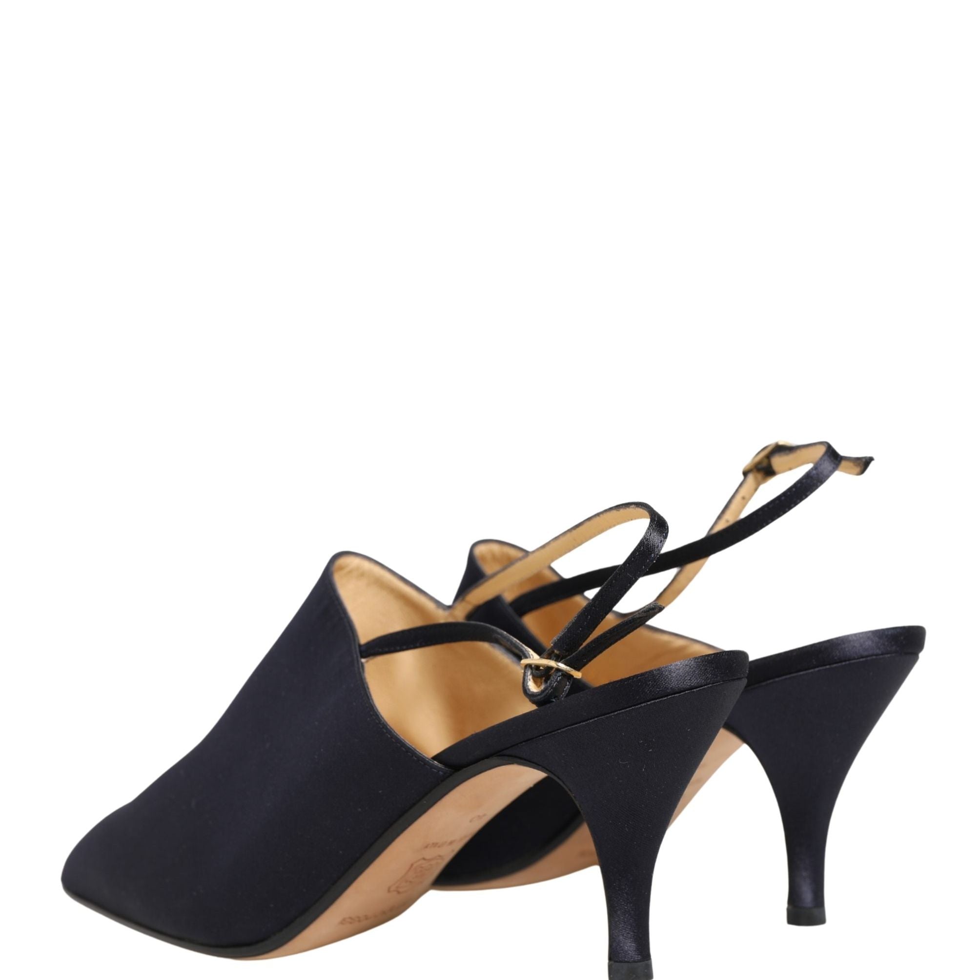 Dolce & Gabbana Black Suede Heels Slingbacks Shoes