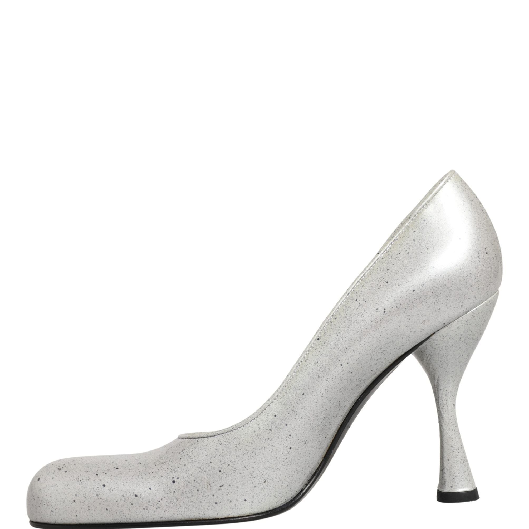 Dolce & Gabbana White Leather High Heels Women Pumps Shoes