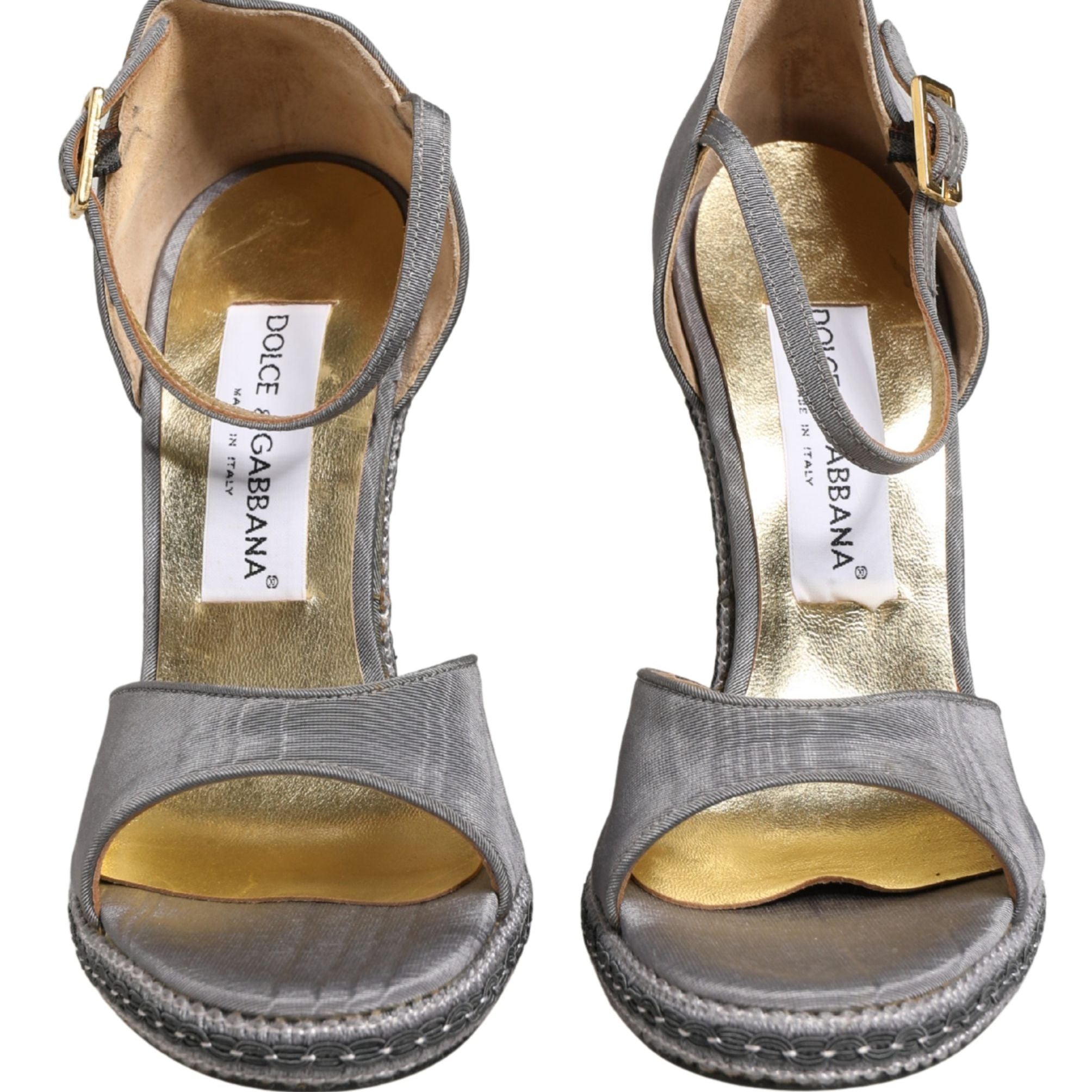 Dolce & Gabbana Gray High Heeled Sandals Ankle Strap Shoes