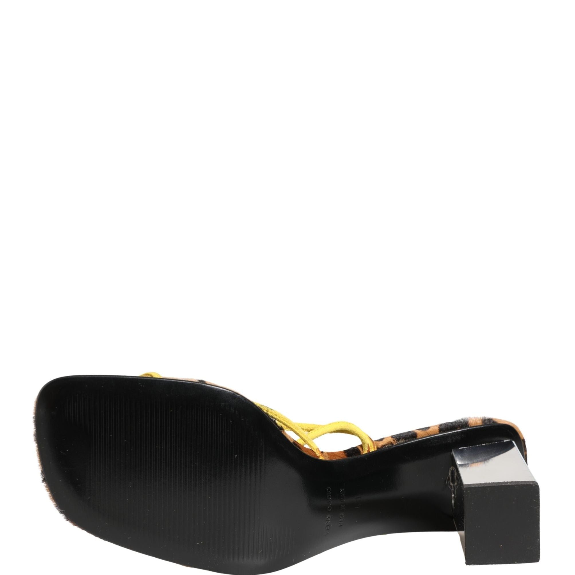 Dolce & Gabbana Multicolor Leather Block Heels Sandals Shoes