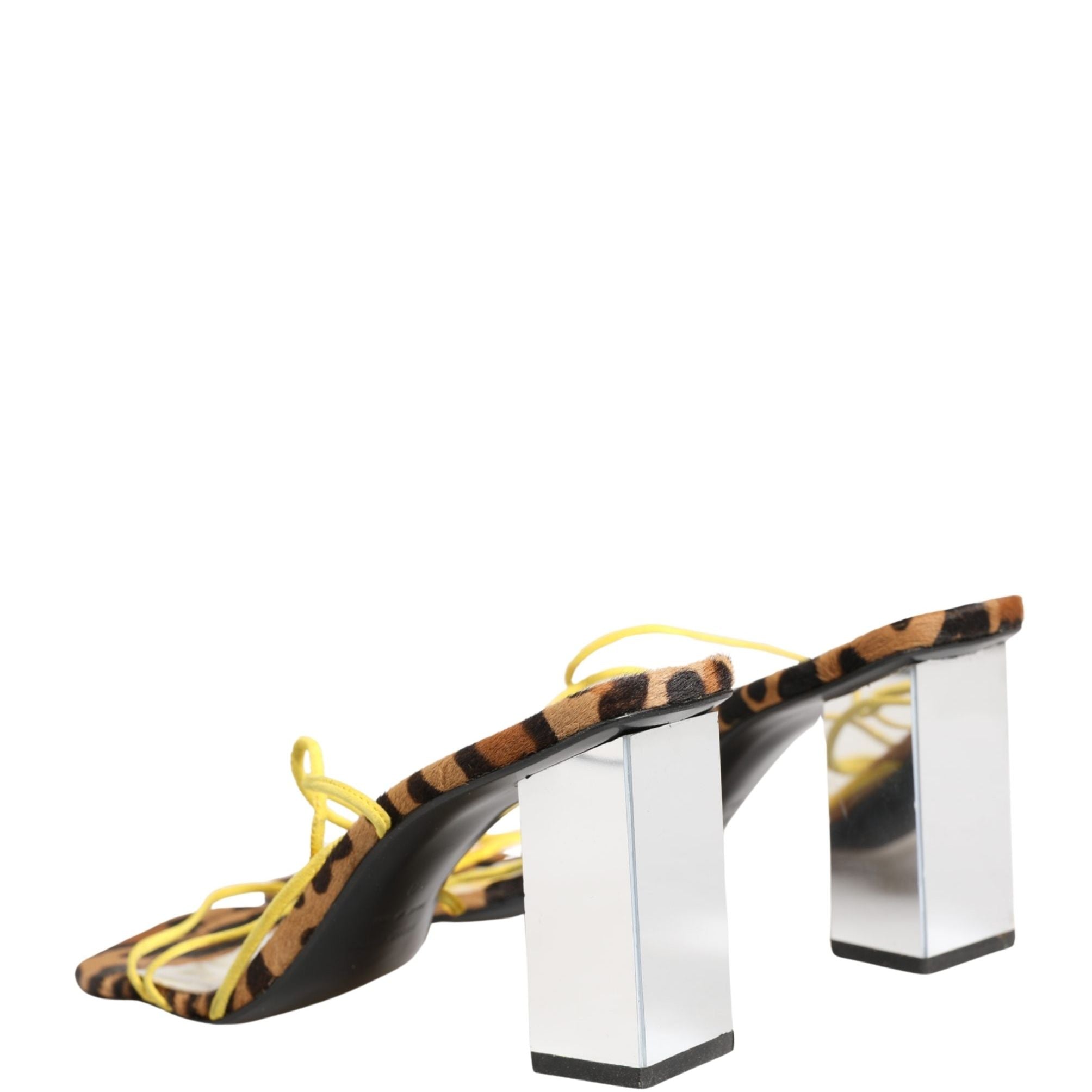 Dolce & Gabbana Multicolor Leather Block Heels Sandals Shoes