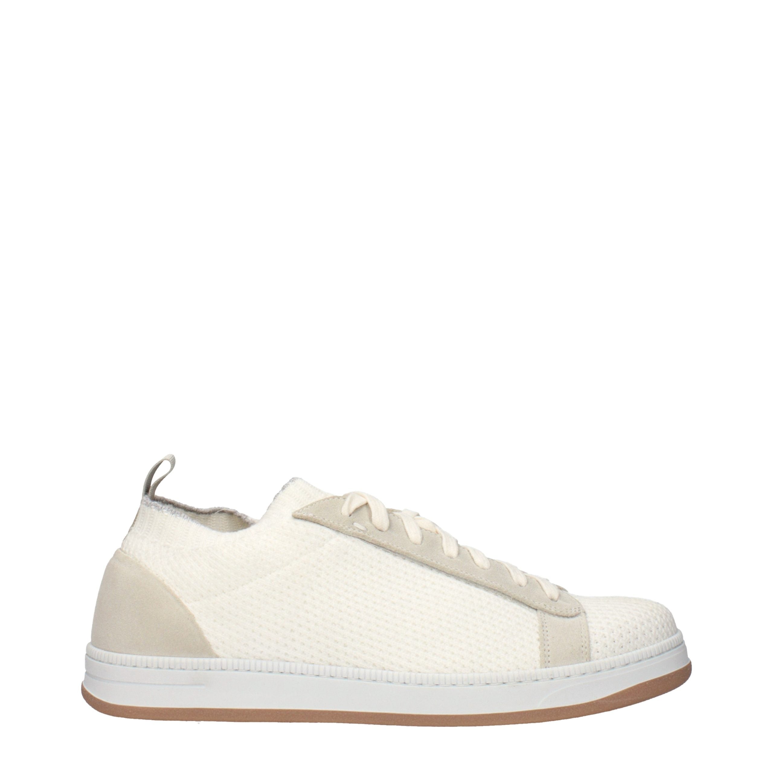 Eleventy White Fabric Low Top Sneakers
