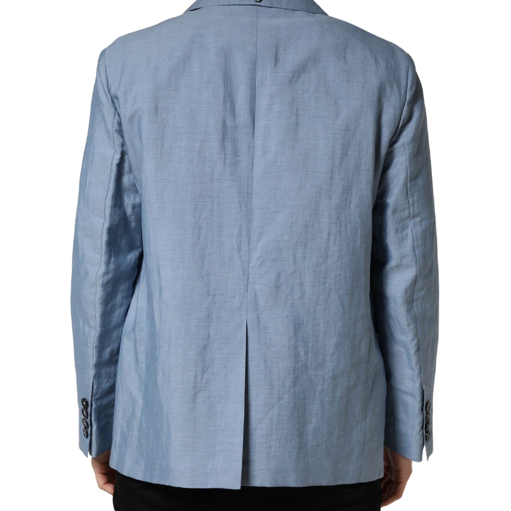 Dolce & Gabbana Light Blue Single Breasted Men Jacket Blazer