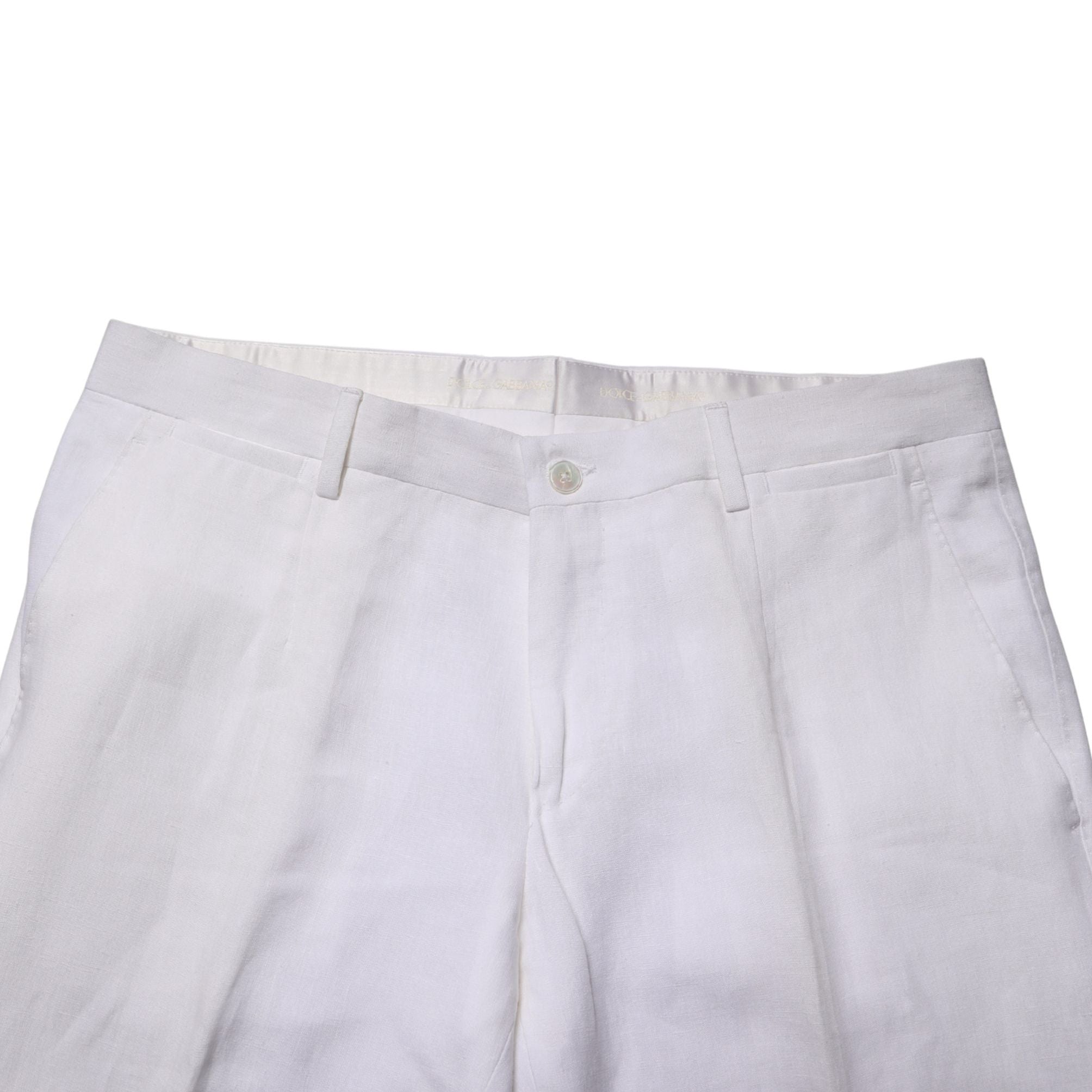 Dolce & Gabbana White SARTORIA Linen 2 Piece Men Formal Suit