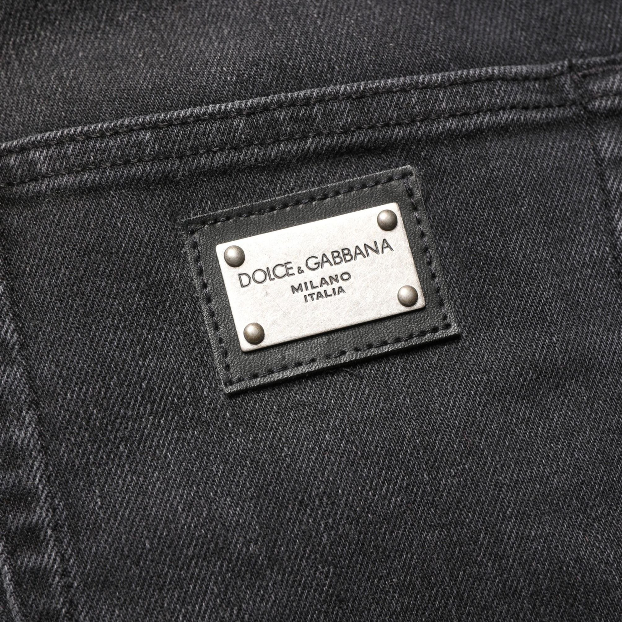 Dolce & Gabbana Black Cotton Stretch Regular SkinnyDenim Jeans