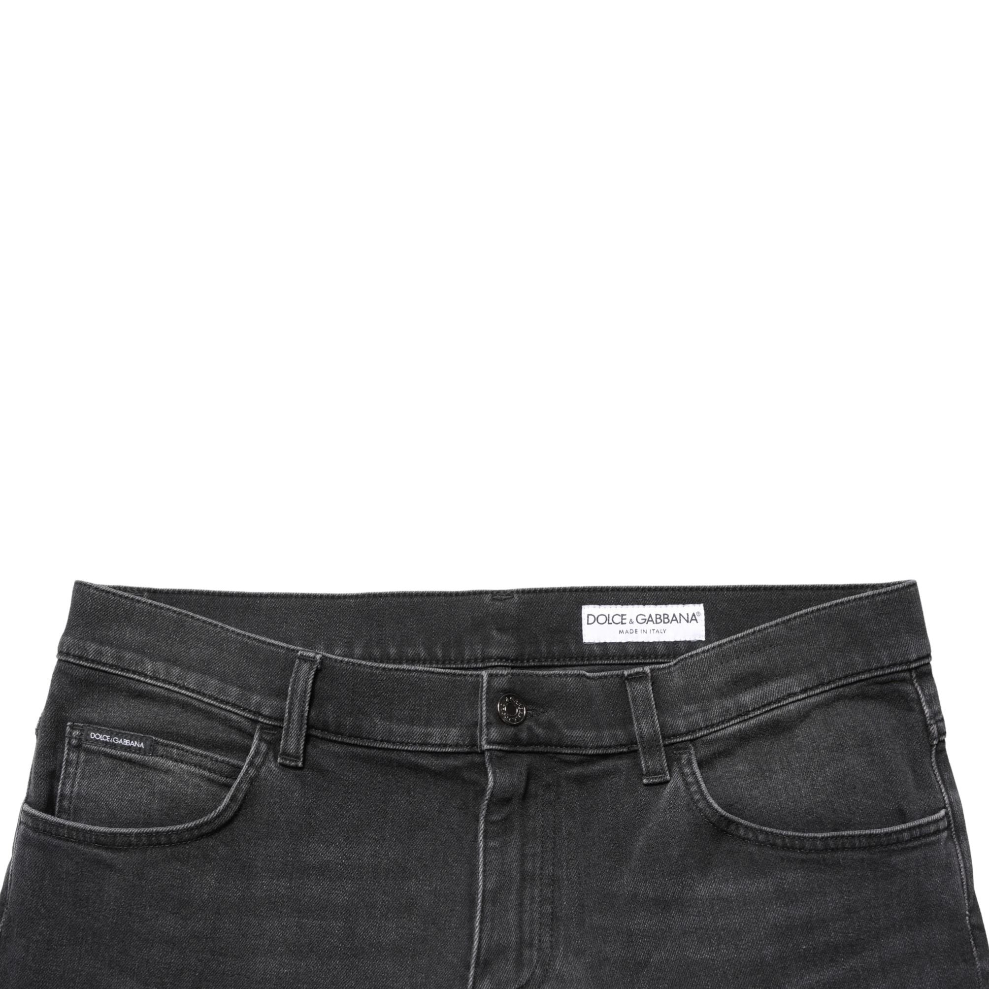 Dolce & Gabbana Black Cotton Stretch Regular SkinnyDenim Jeans