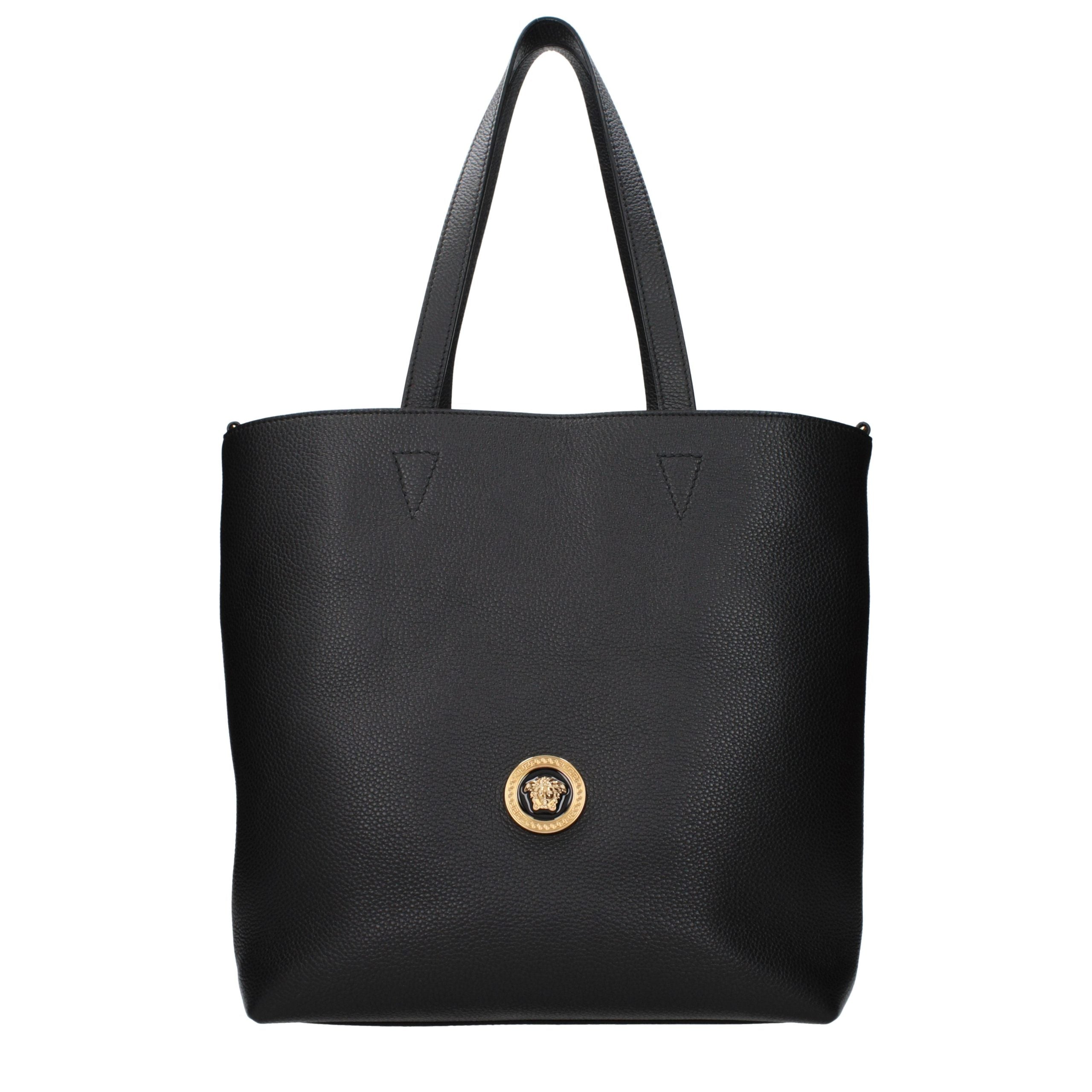 Versace Black Leather Shoulder Bag