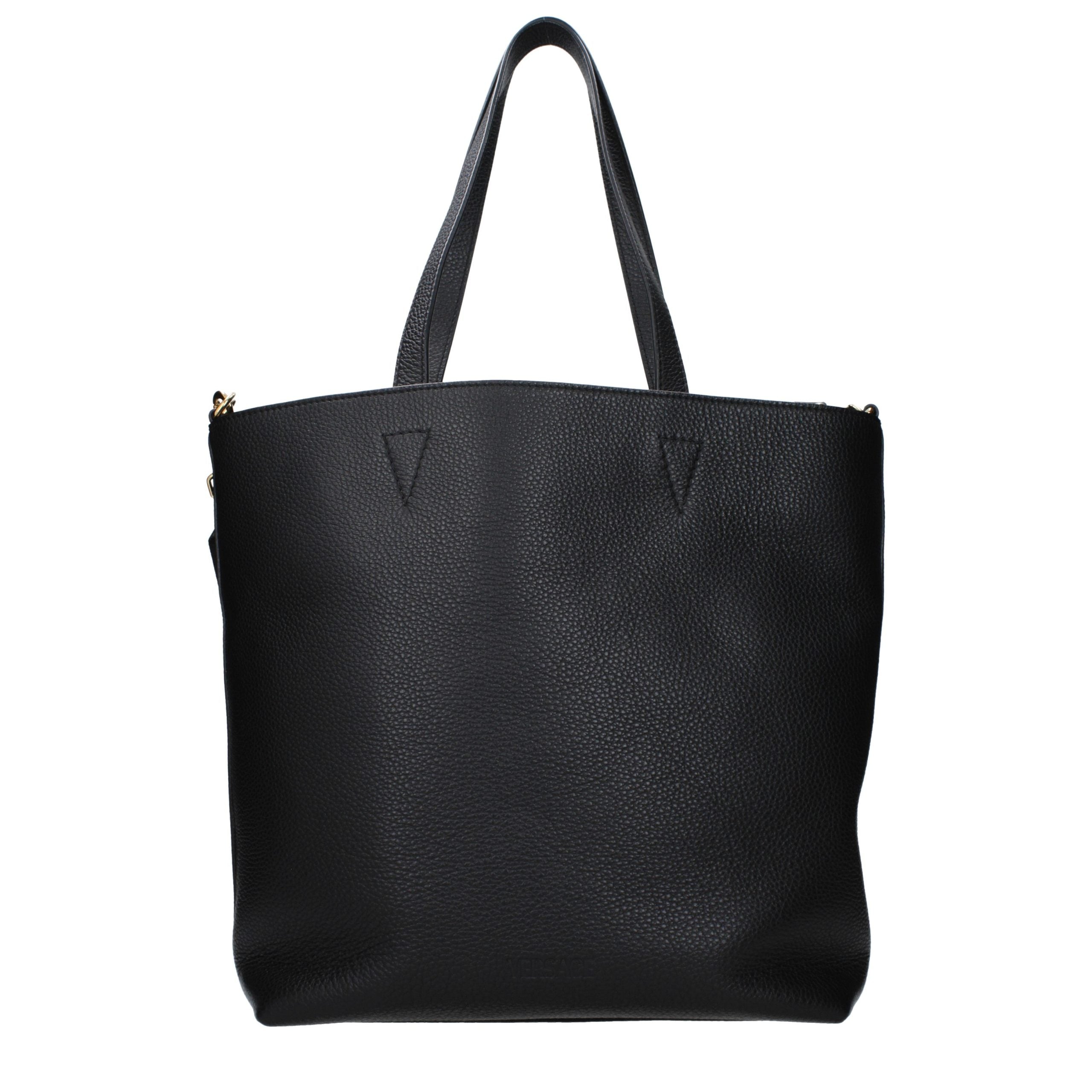 Versace Black Leather Shoulder Bag