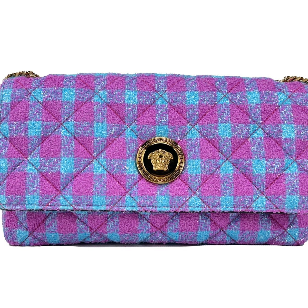 Versace Wool Lurex Medium Shoulder Crossbody Bag