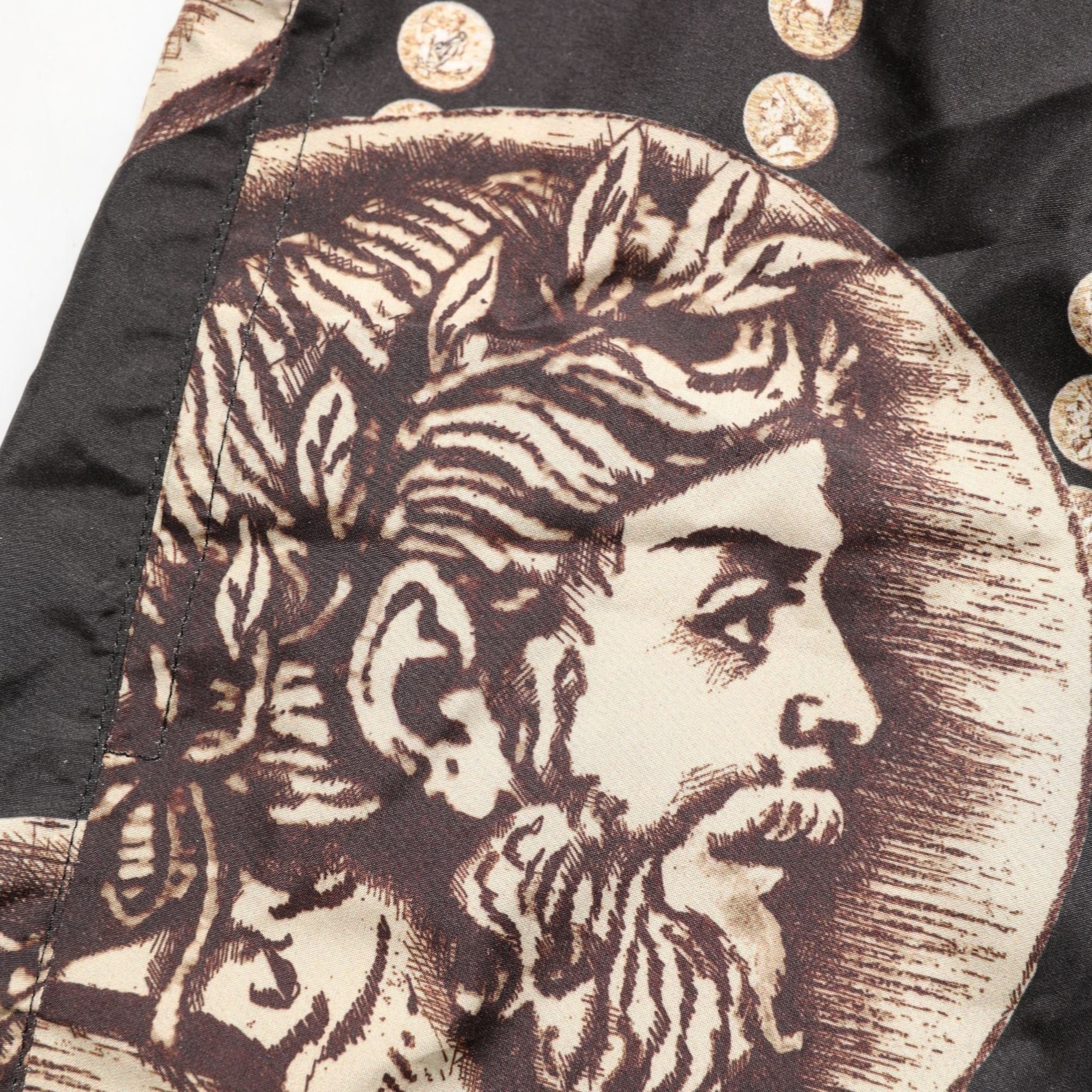 Dolce & Gabbana Black Roman Coin Print Swim Shorts Swimwear