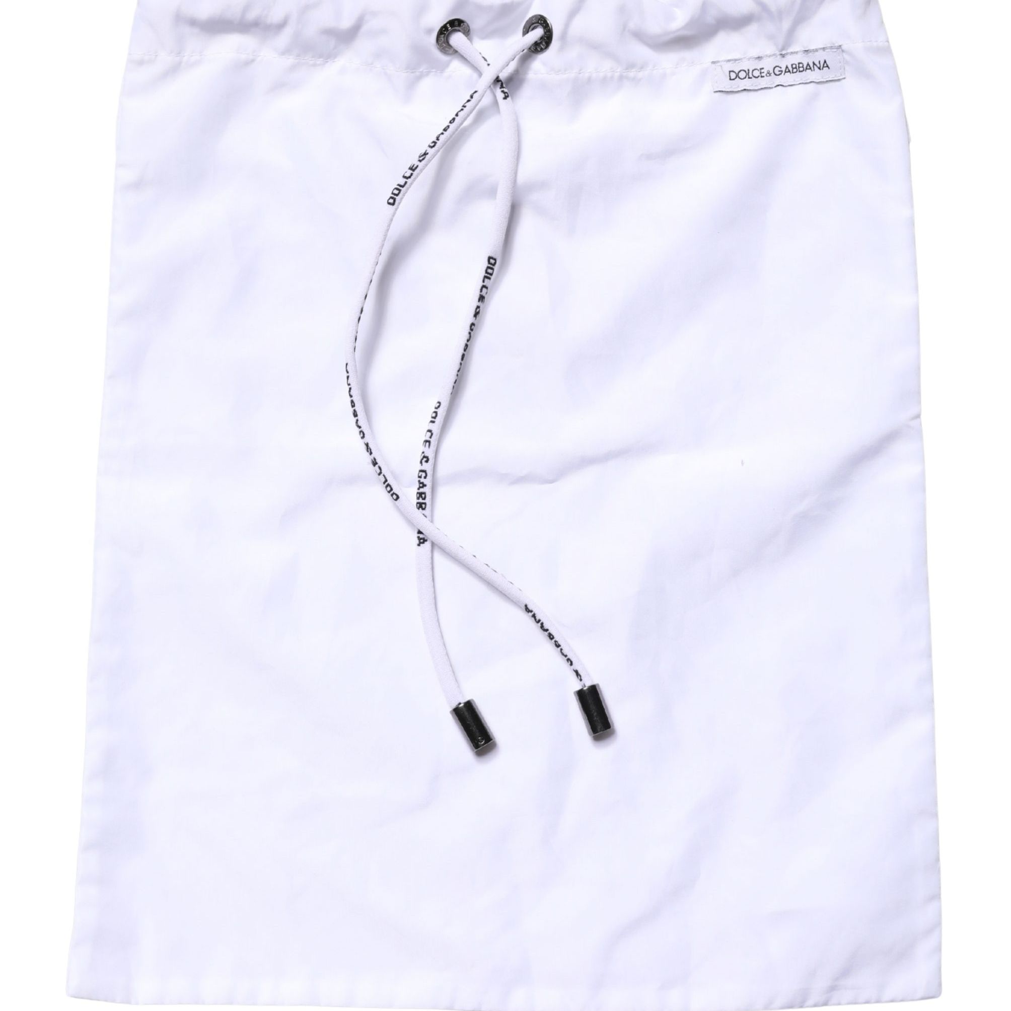 Dolce & Gabbana White Drawstring Men Swim Shorts Swimwear