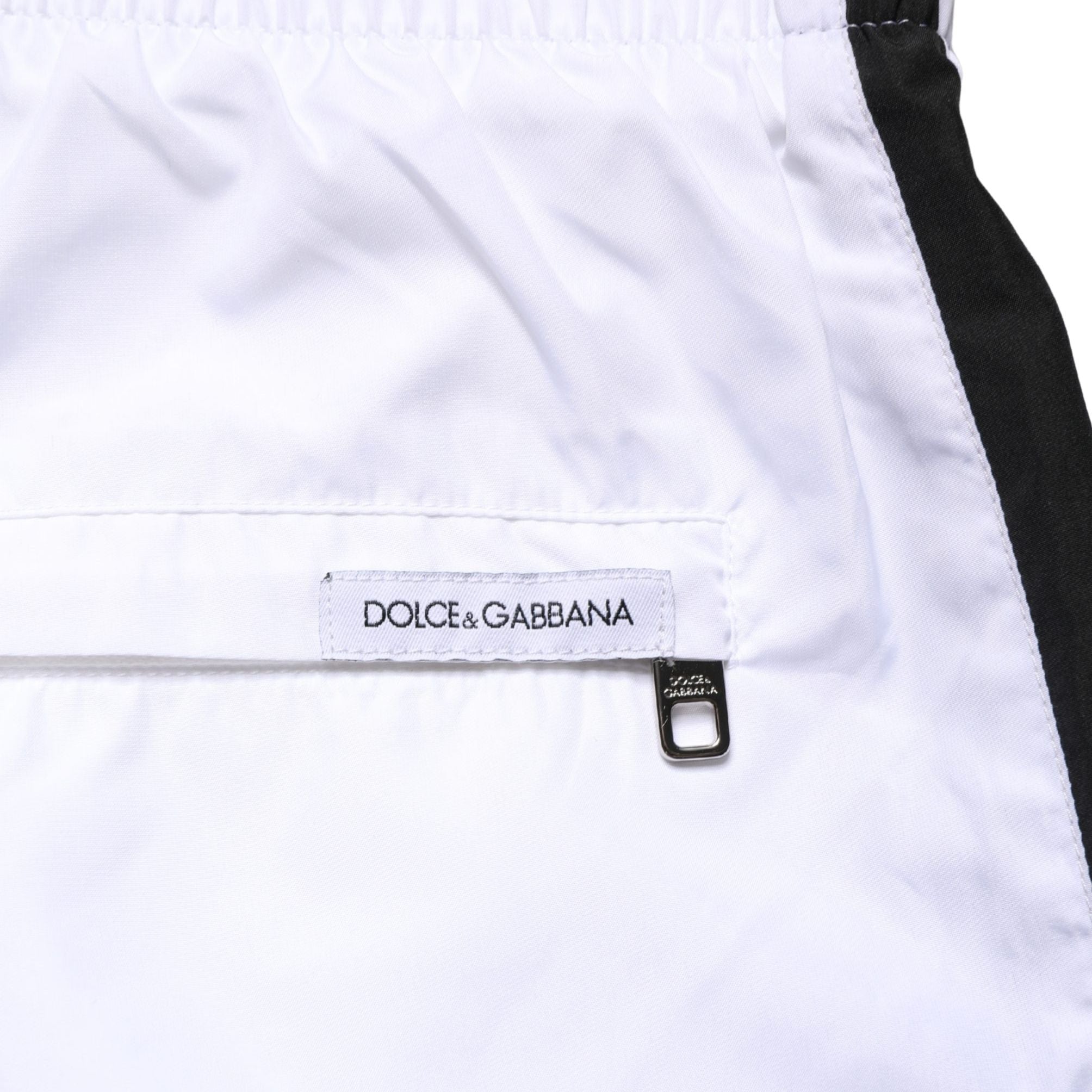 Dolce & Gabbana White Drawstring Men Swim Shorts Swimwear