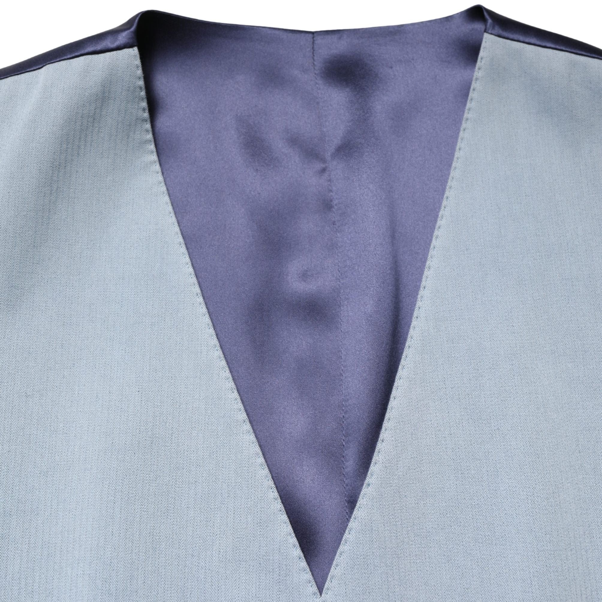 Dolce & Gabbana Gray Wool Single Breasted Men Waistcoat Vest