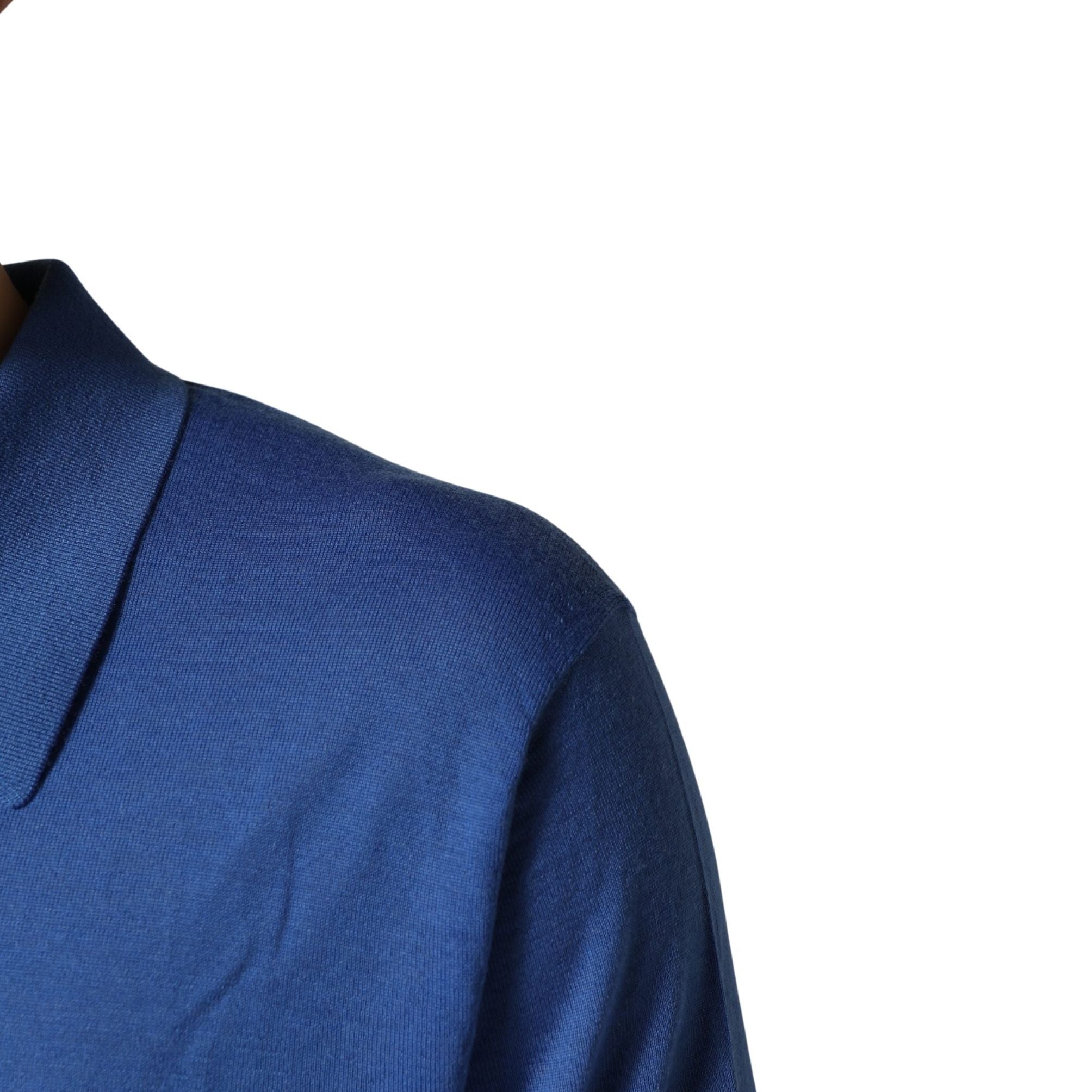 Dolce & Gabbana Blue Cashmere Short Sleeves Polo  T-shirt