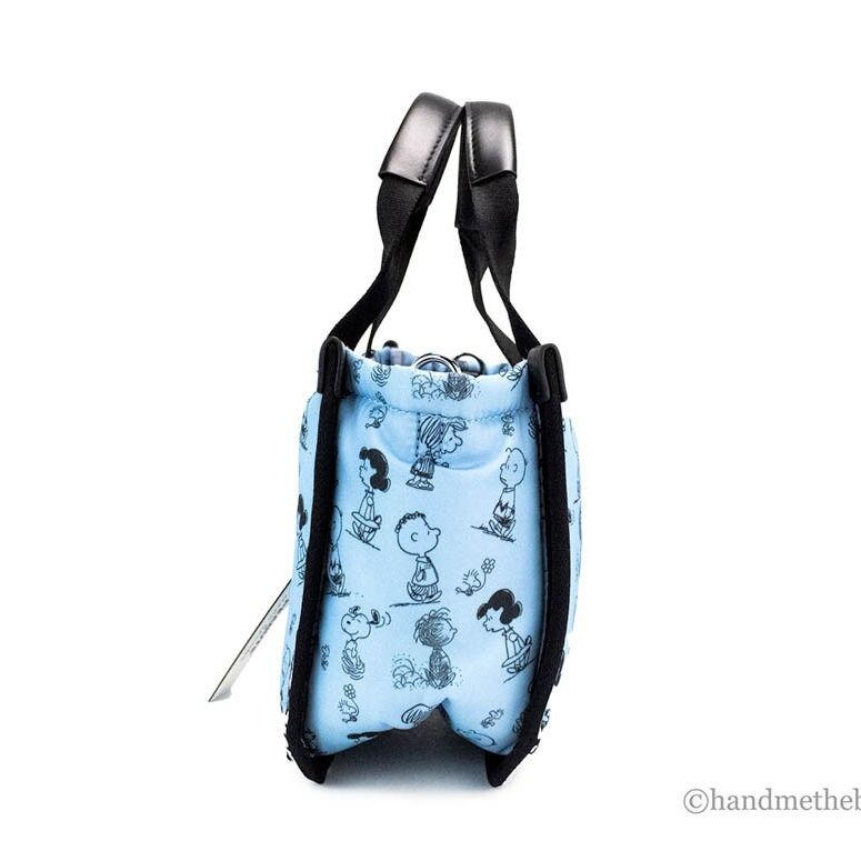 Marc Jacobs X Peanuts Air Blue Mini Puffy Nylon Tote Crossbody Bag Handbag Purse