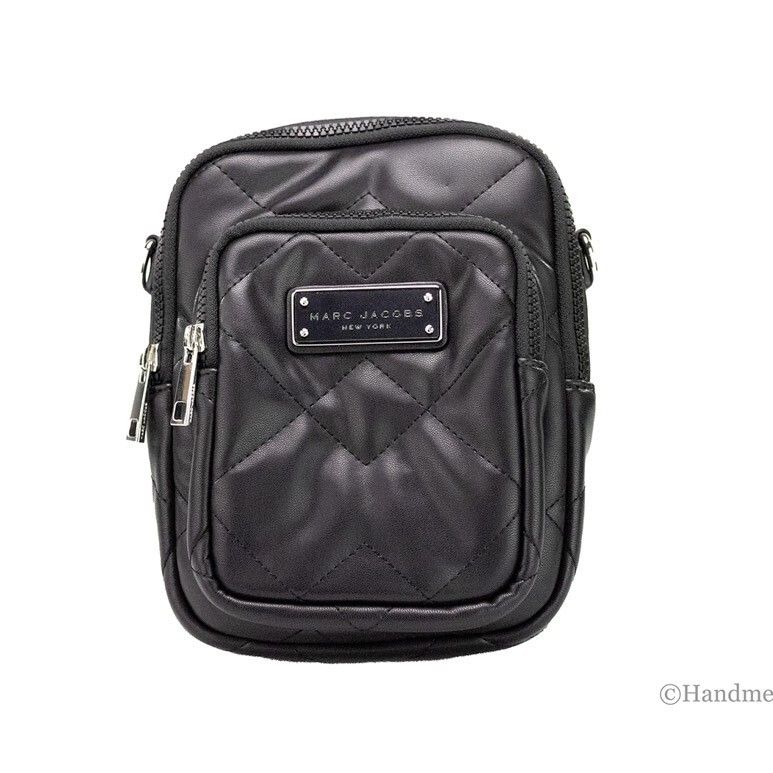 Marc Jacobs Pillow Small Black Quilted Smooth Leather Crossbody Handbag Purse