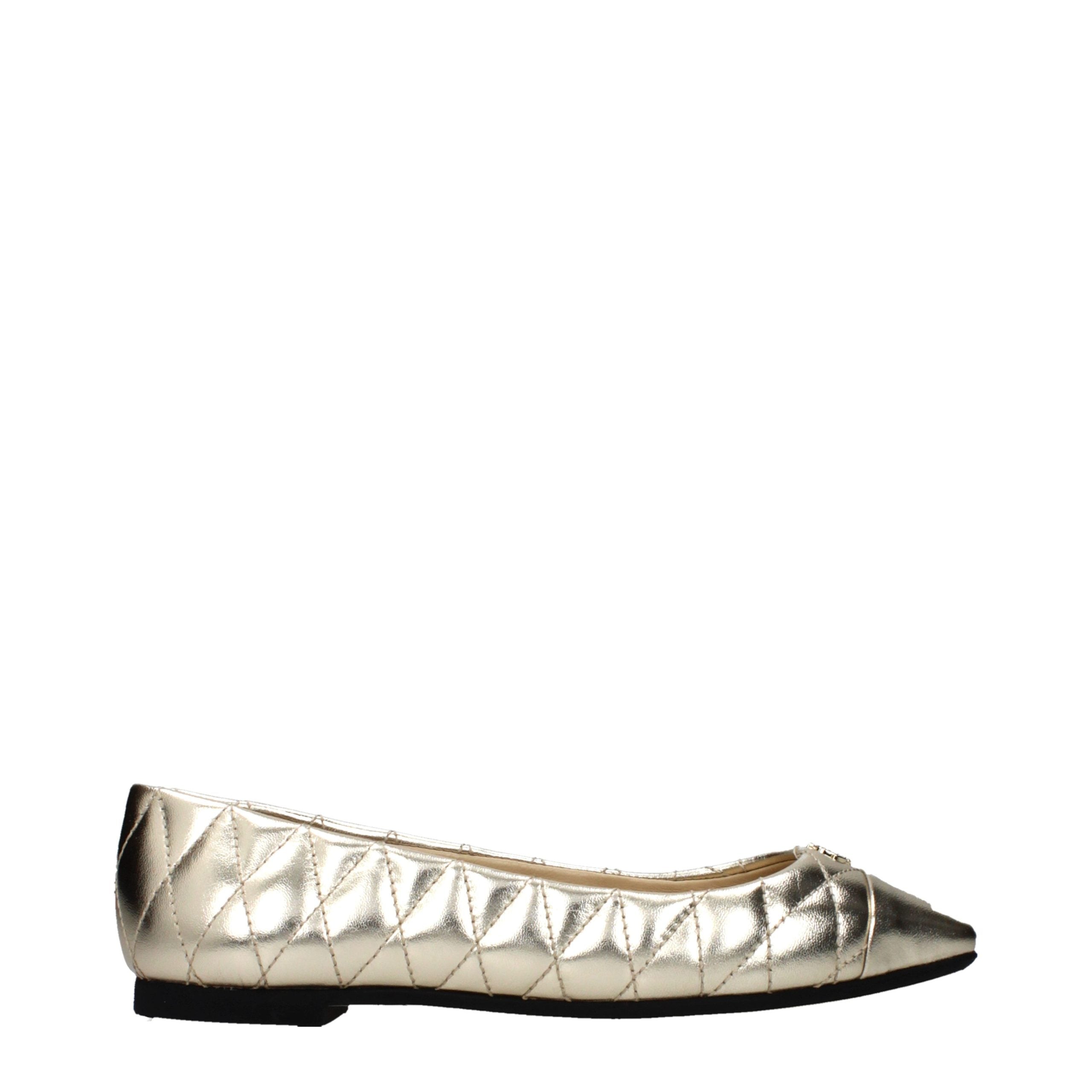Jimmy Choo Gold Leather Ballet Flats