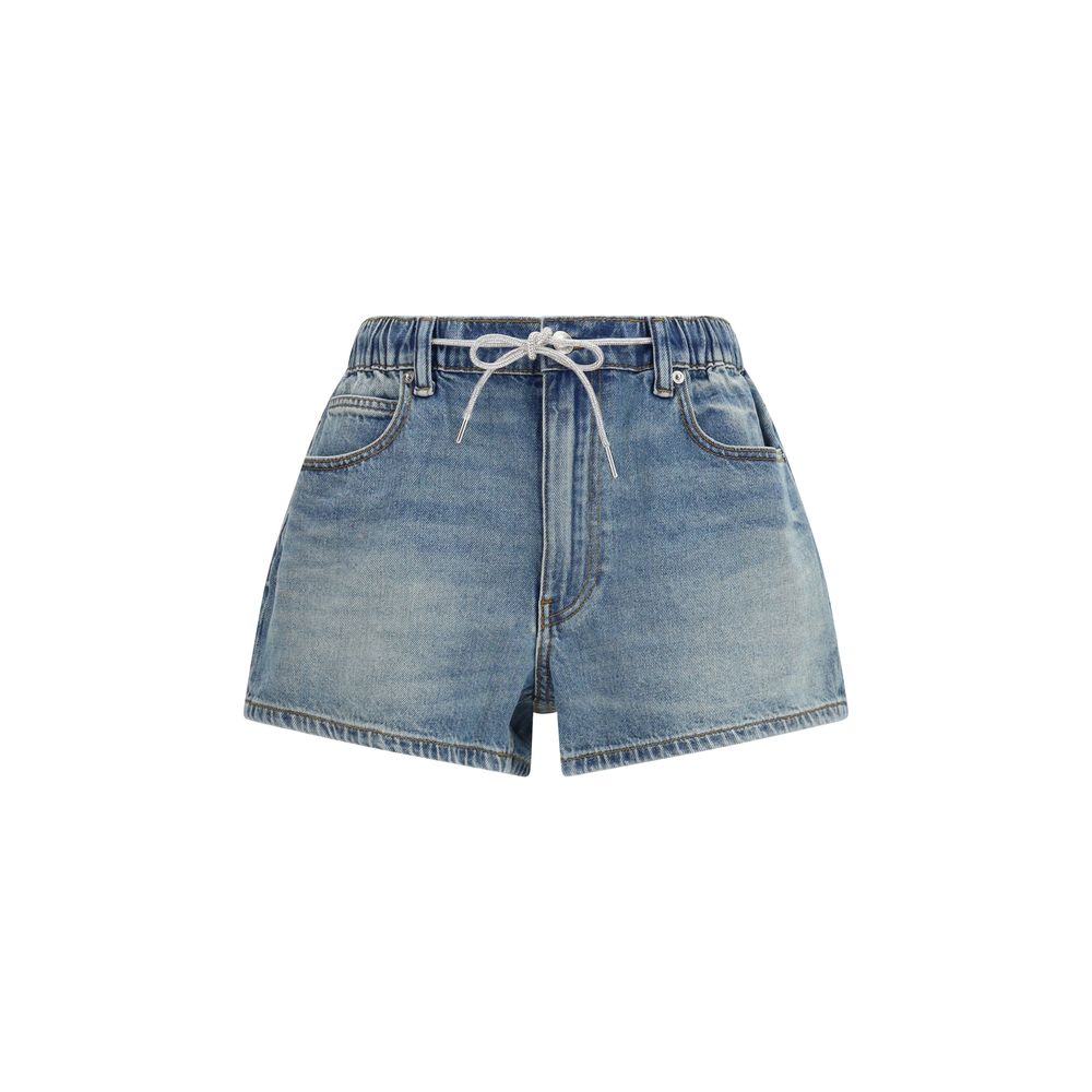 Alexander Wang Blue Cotton Bermuda Shorts
