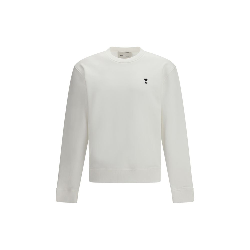 Ami Paris White Cotton Sweatshirt