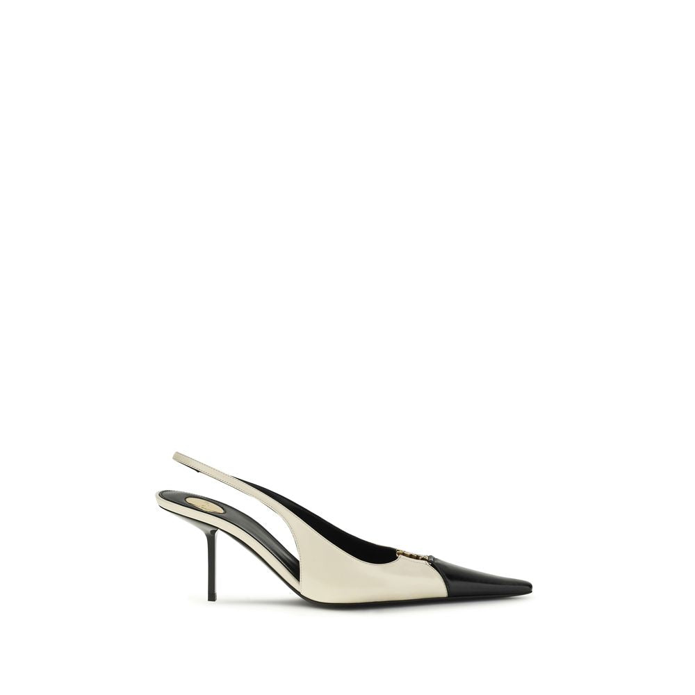 Saint Laurent Beige Calf Leather Bos Taurus High Heel Pumps