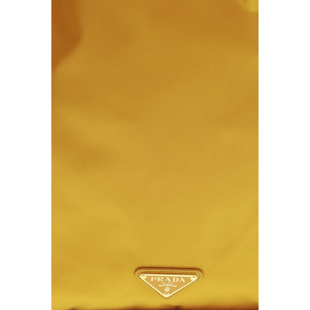 Prada Orange Recycled Polyamide Clutch Bag