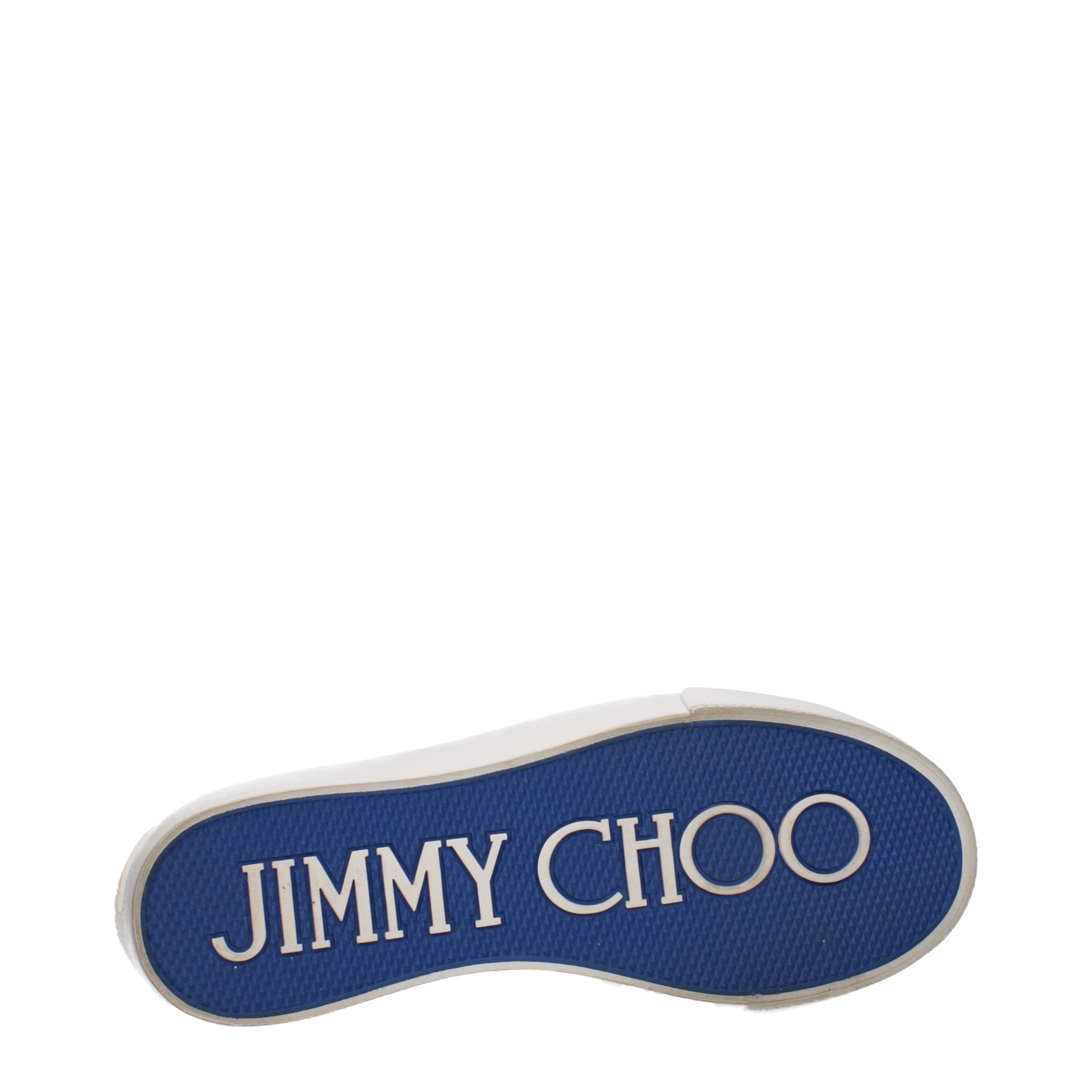 Jimmy Choo Blue Fabric Low Top Sneakers