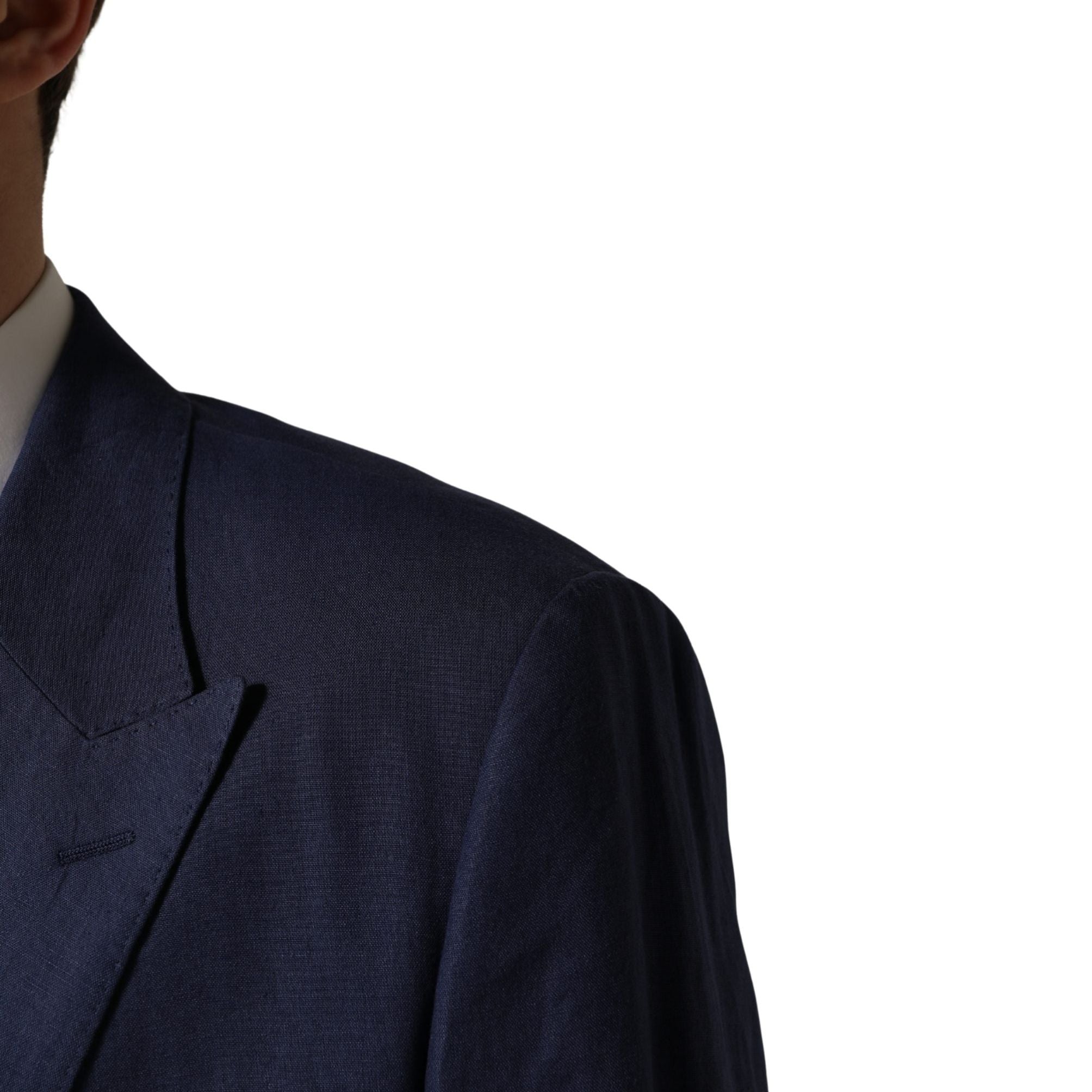 Dolce & Gabbana Blue Single Breasted 2 Button Suit Jacket