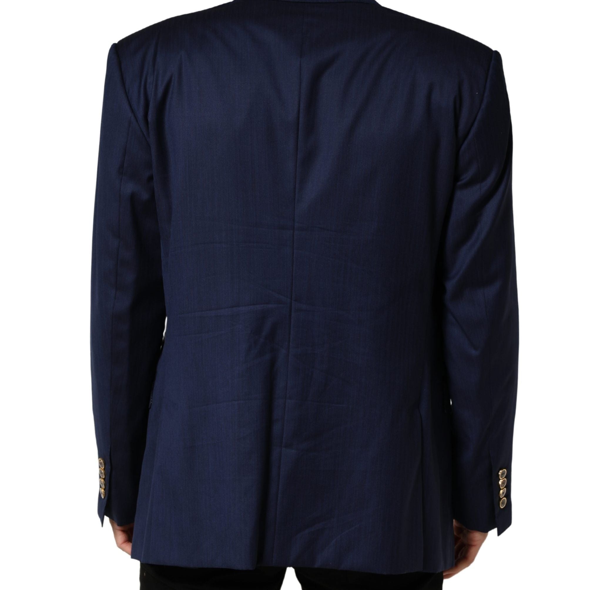Dolce & Gabbana Blue Single Breasted 2 Button Suit Jacket