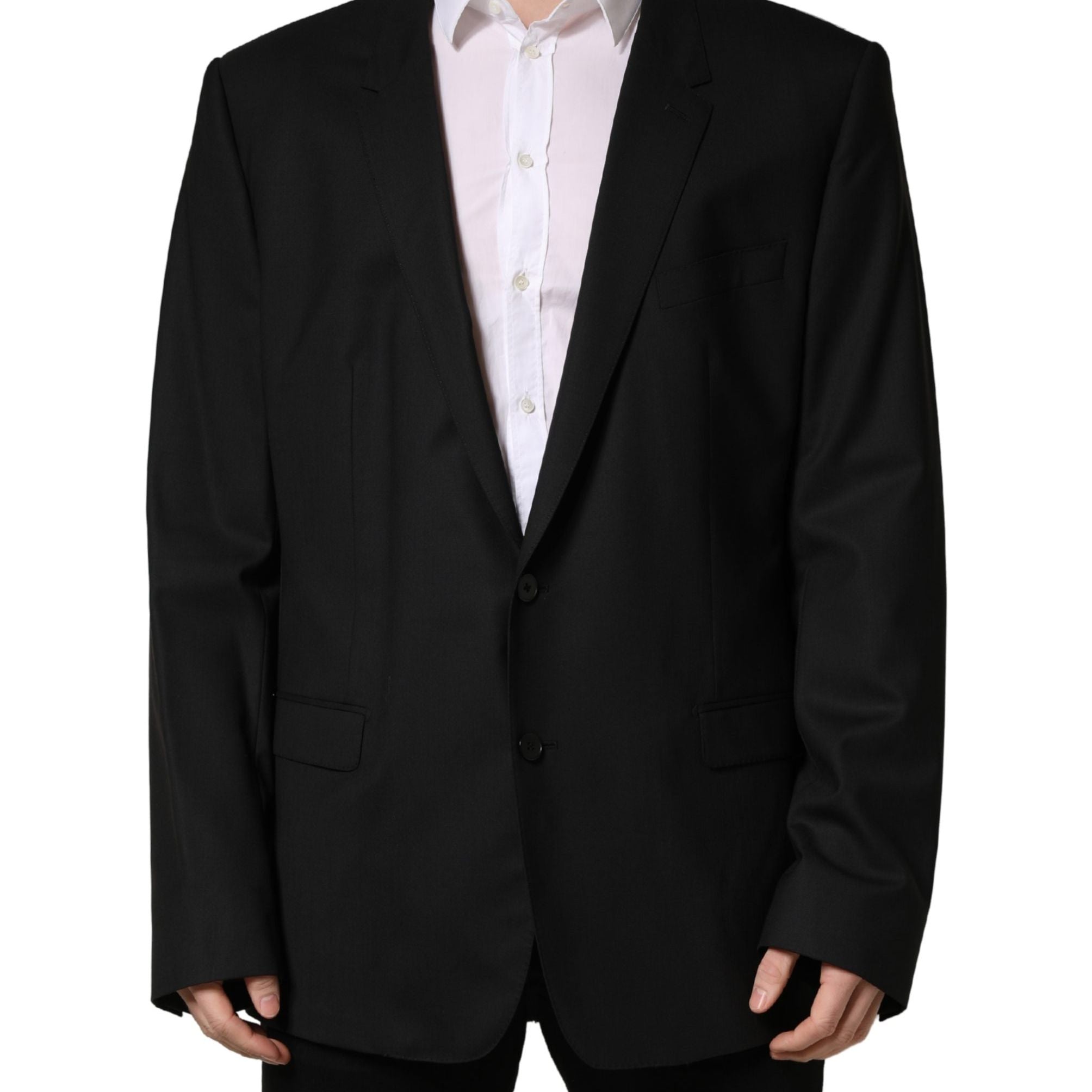 Dolce & Gabbana Black Single Breasted 2 Button Suit Jacket