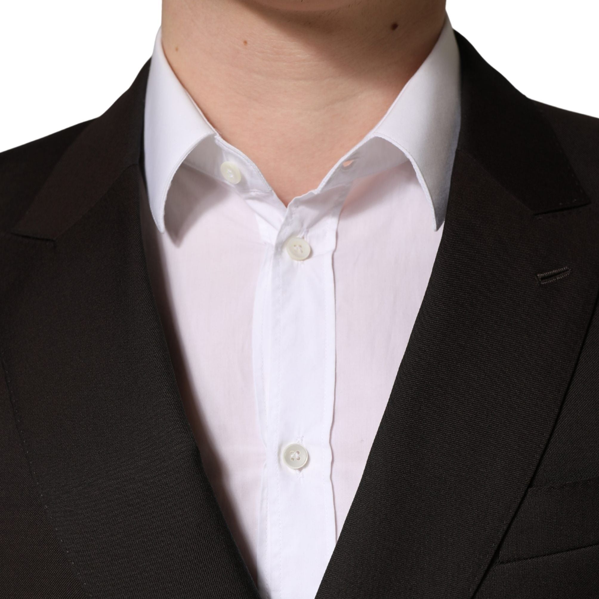 Dolce & Gabbana Dark Violet Wool Double Breasted Suit Jacket